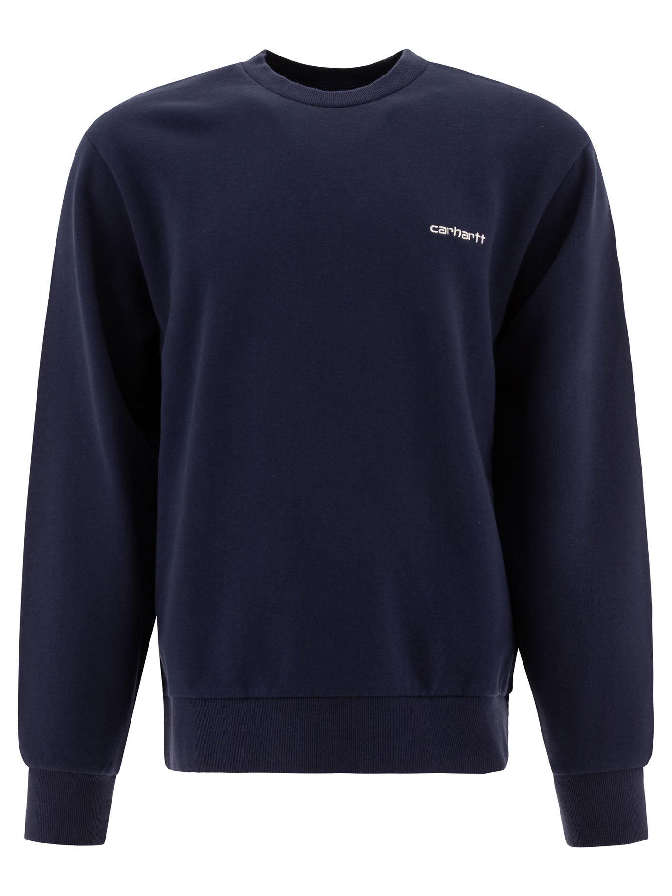 Carhartt Wip-Script Embroidery Sweatshirts Blu-Uomo