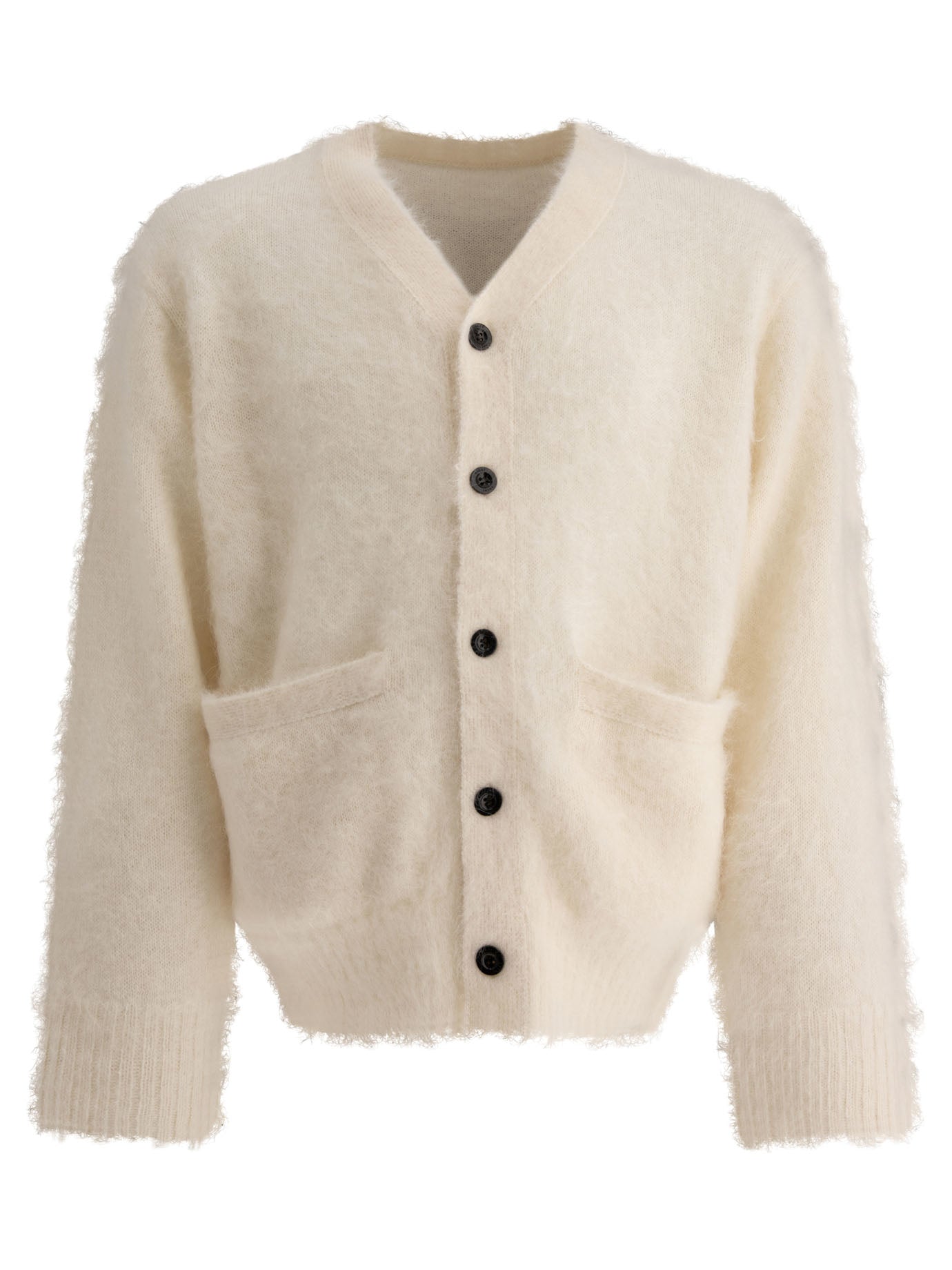 Sacai-Gonz Mohair Knit Knitwear Bianco-Uomo