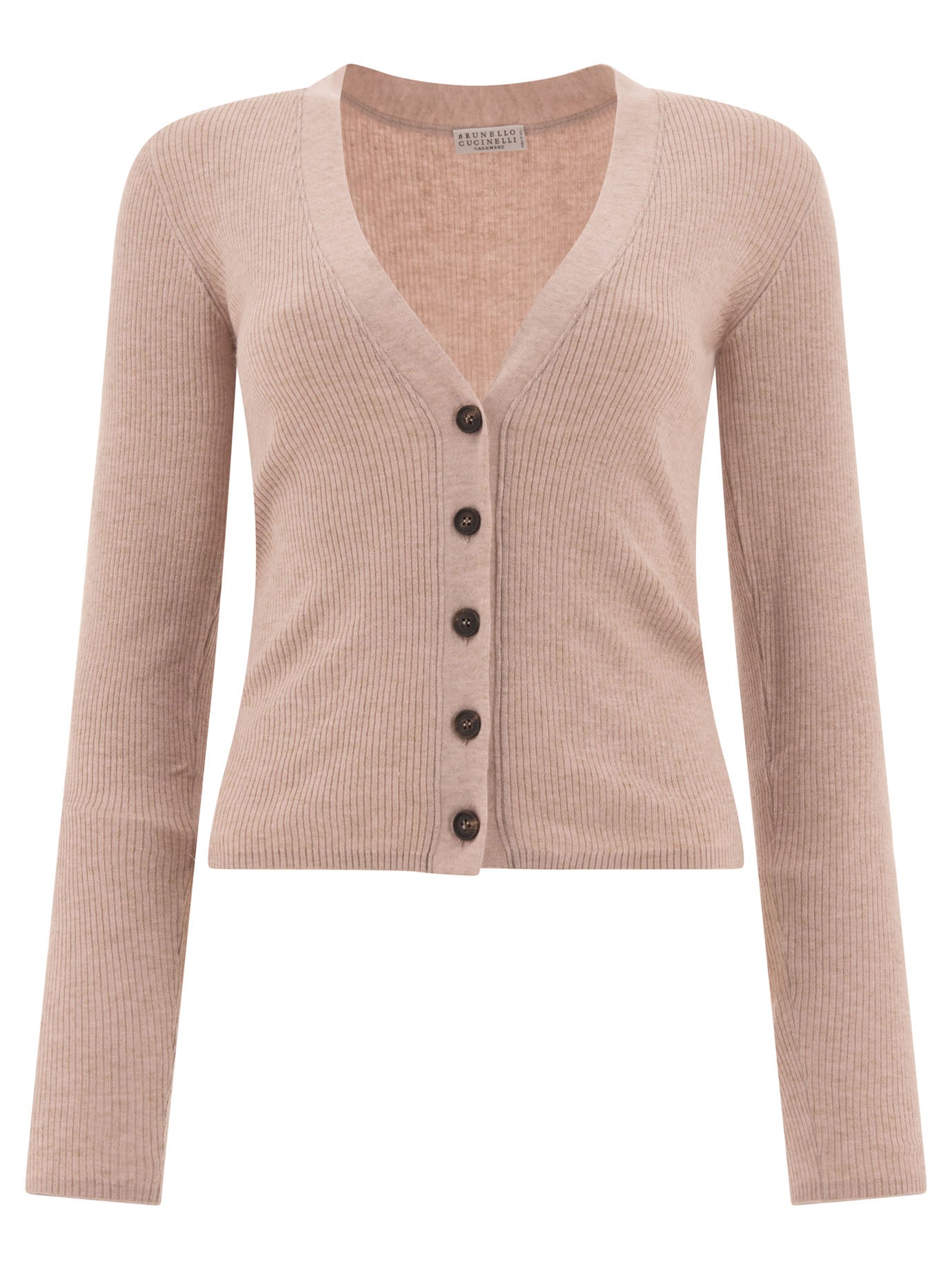 Brunello Cucinelli-Lurex Cardigan Knitwear Rosa-Donna