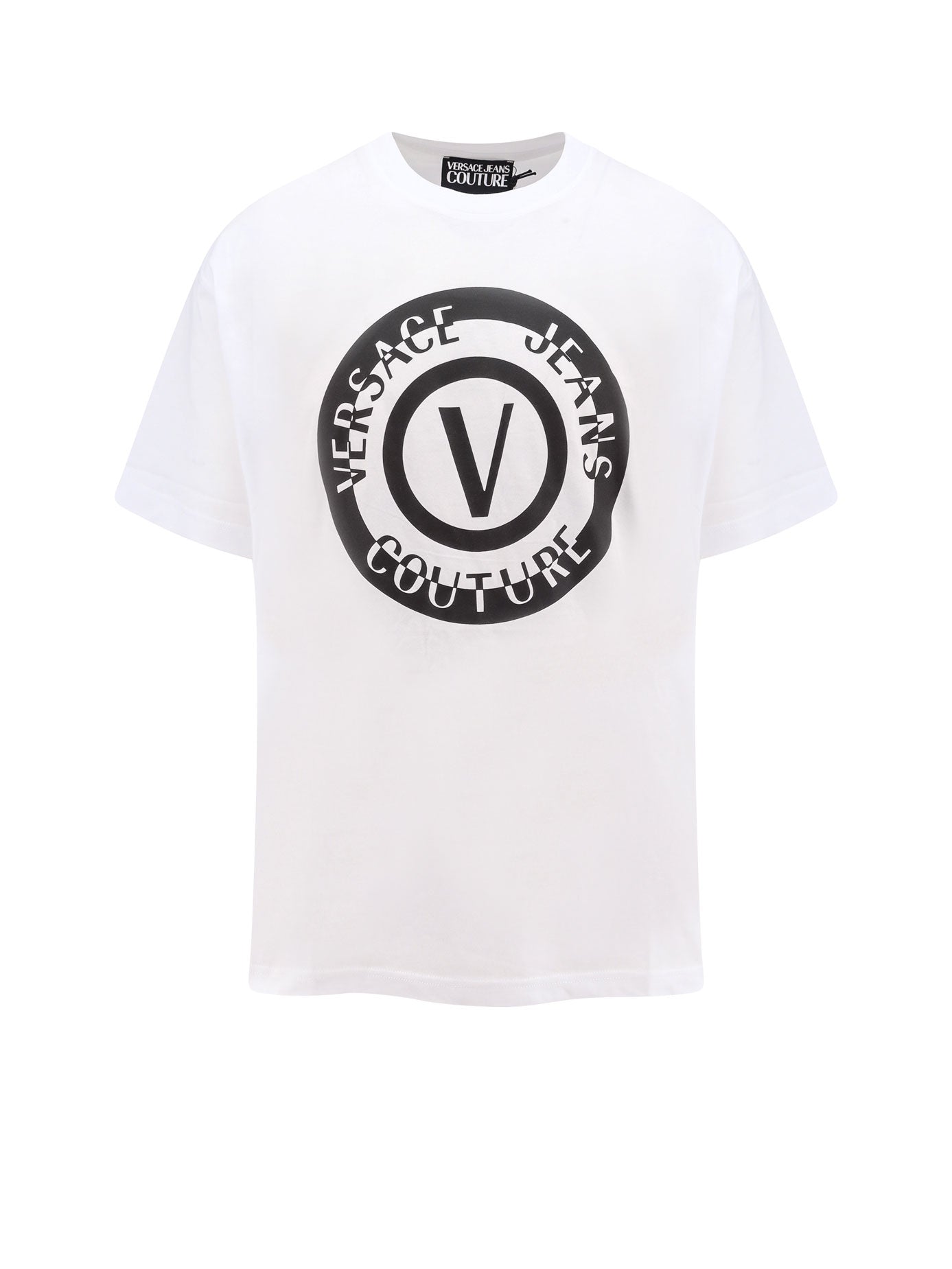 Versace Jeans-T-shirt in cotone con stampa iconica-Uomo