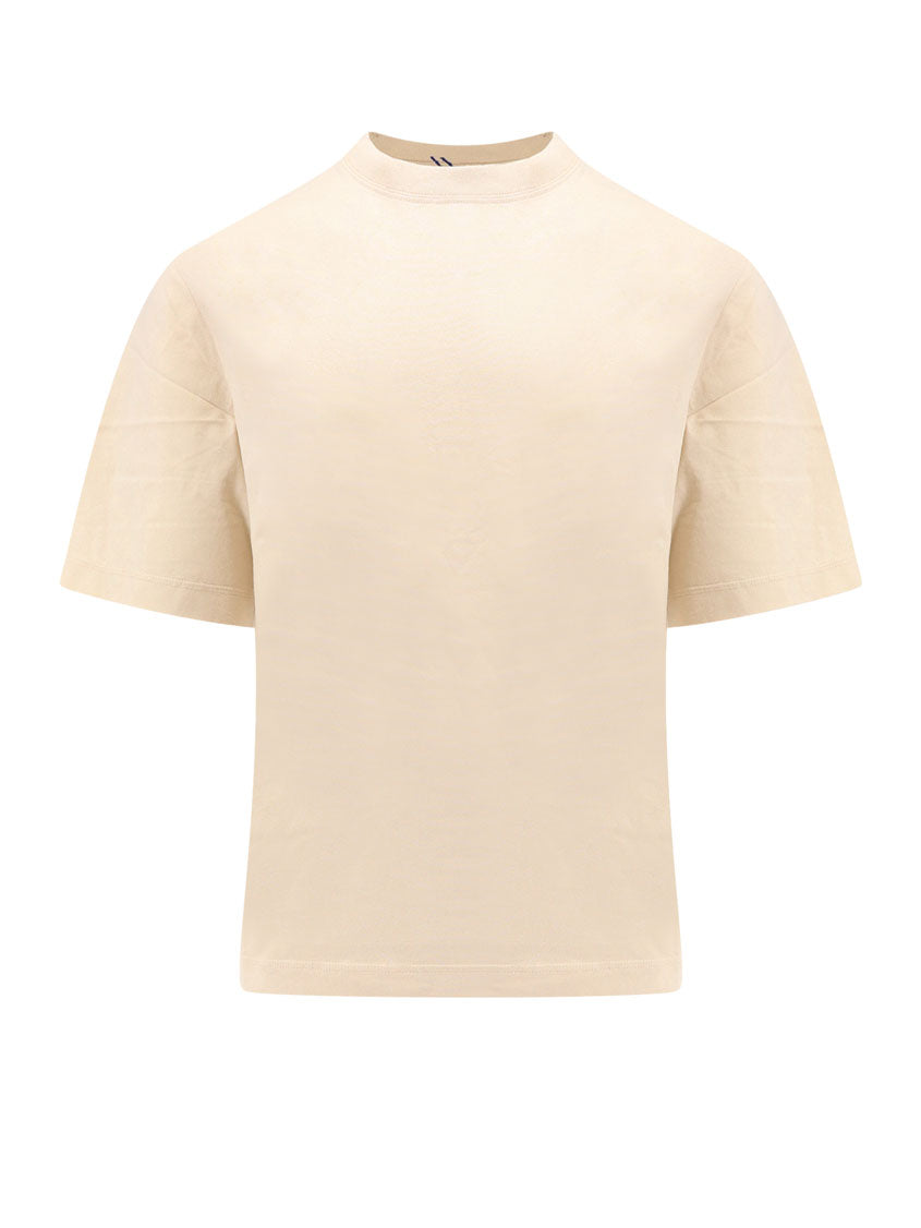 Burberry-T-shirt in cotone biologico con patch EKD-Uomo