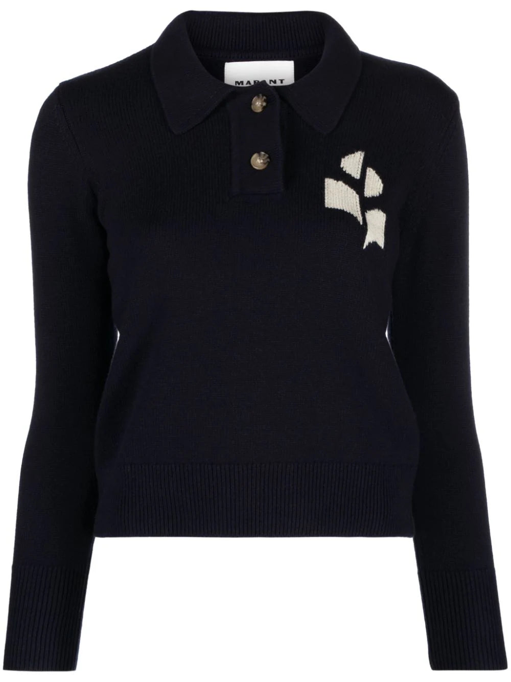 Isabel Marant Etoile-Polo Nola con logo-Donna