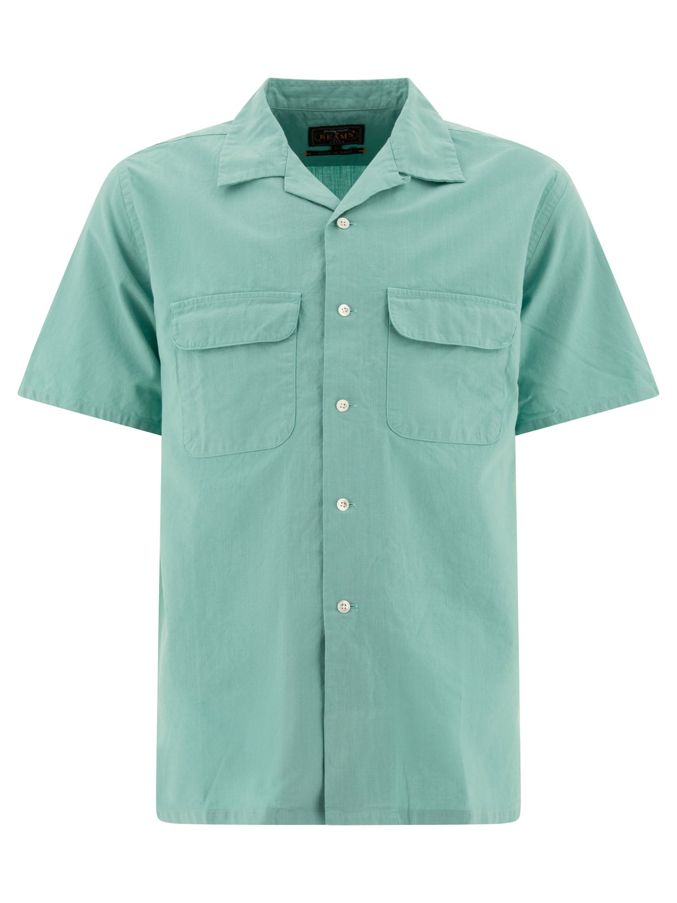 Beams Plus-Shirt With Pockets Shirts Celeste-Uomo