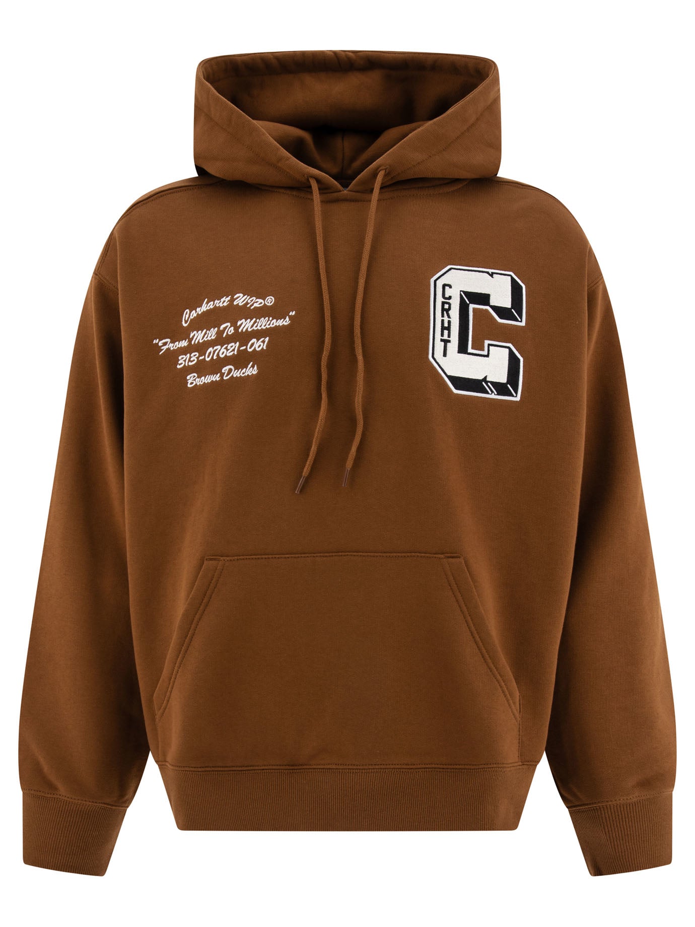 Carhartt Wip-Brown Ducks Sweatshirts Marrone-Uomo