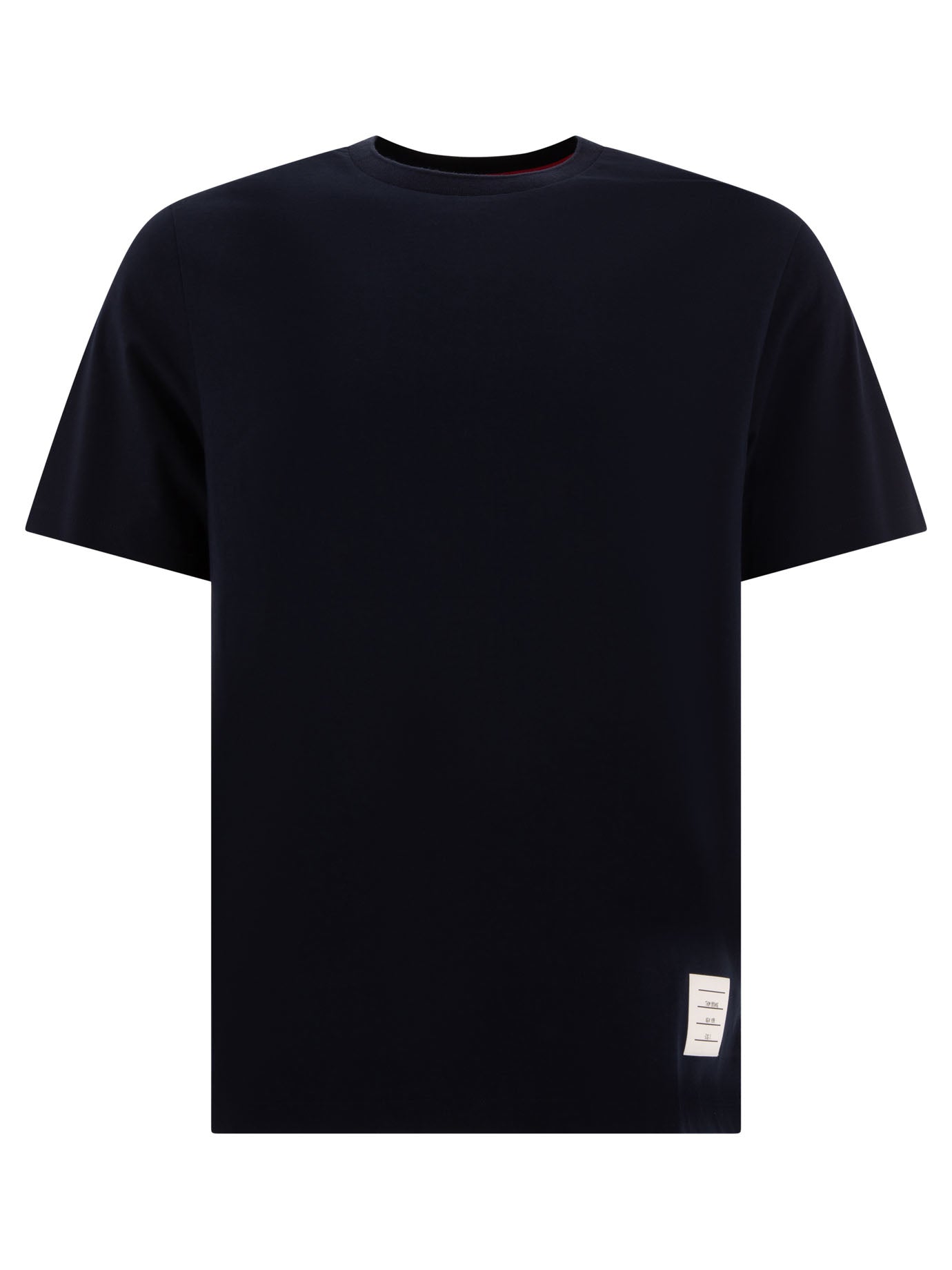 Thom Browne-T-Shirt With Side Slits T-Shirts Blu-Uomo