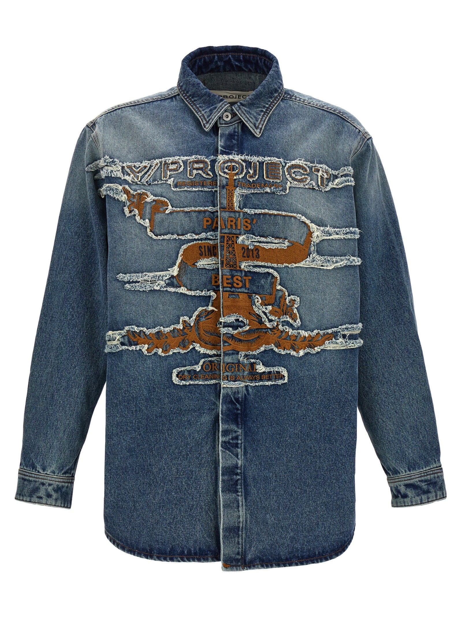 Y/Project-Evergreen Paris Best Patch Camicie Blu-Uomo