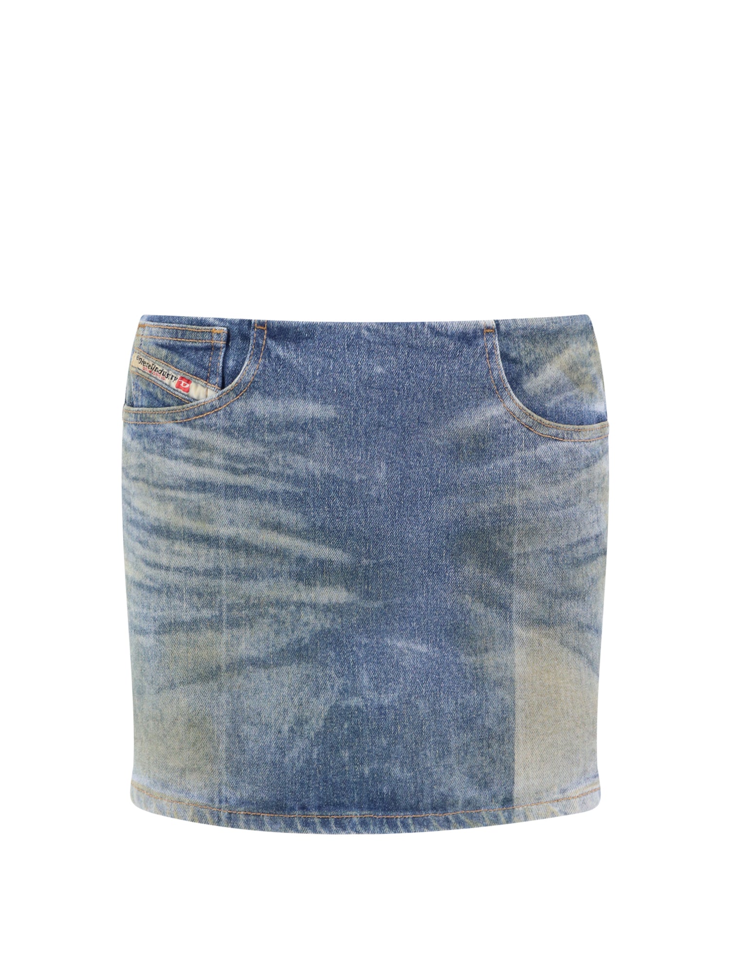 Diesel-Gonna mini in denim-Donna