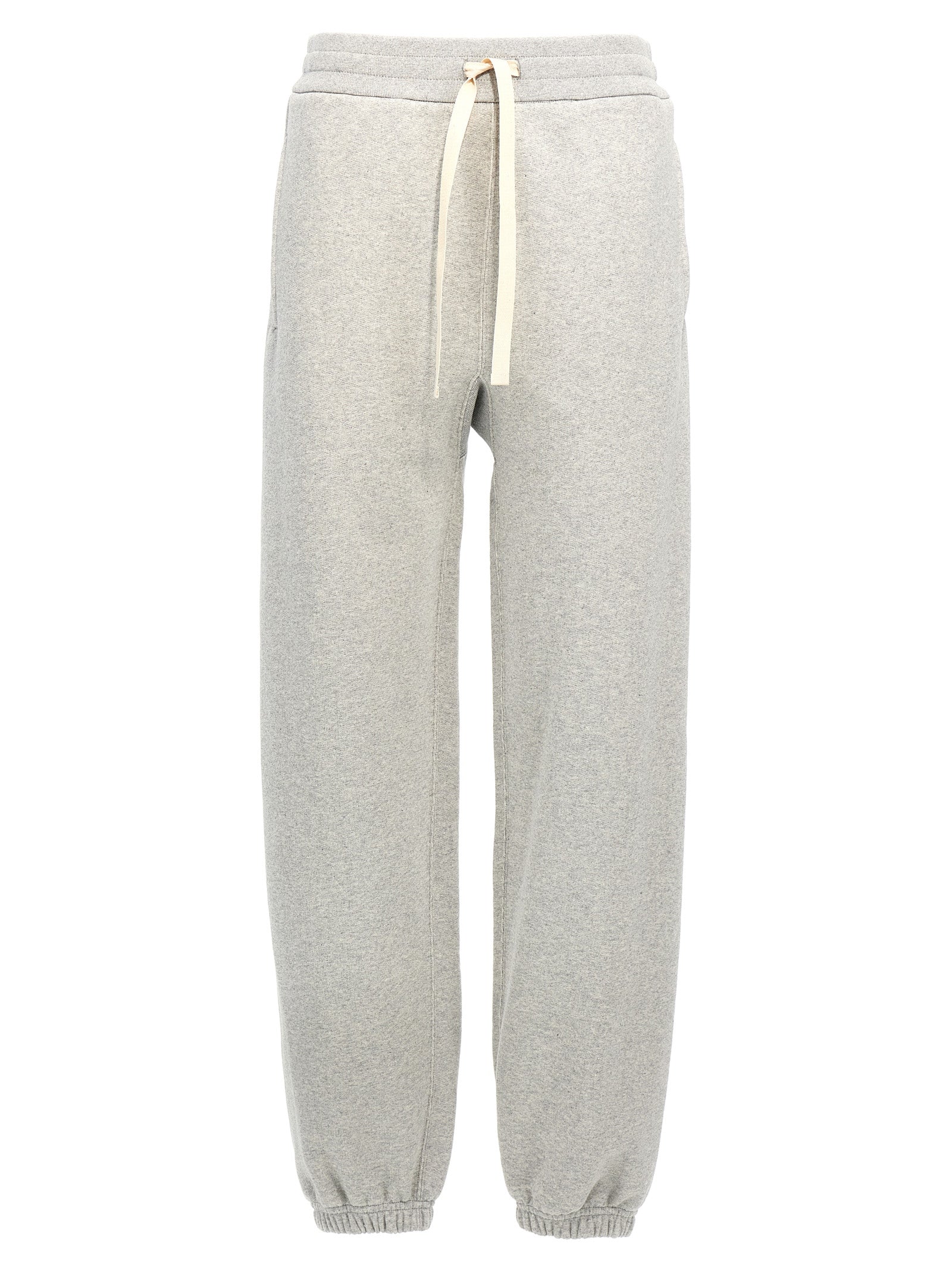 Jil Sander-Cotton Joggers Pantaloni Grigio-Donna