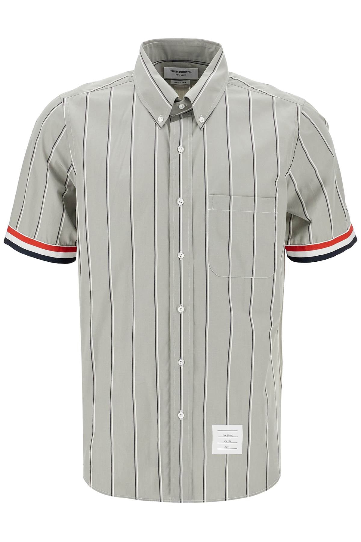 Thom Browne-Camicia A Maniche Corte A Righe-Uomo