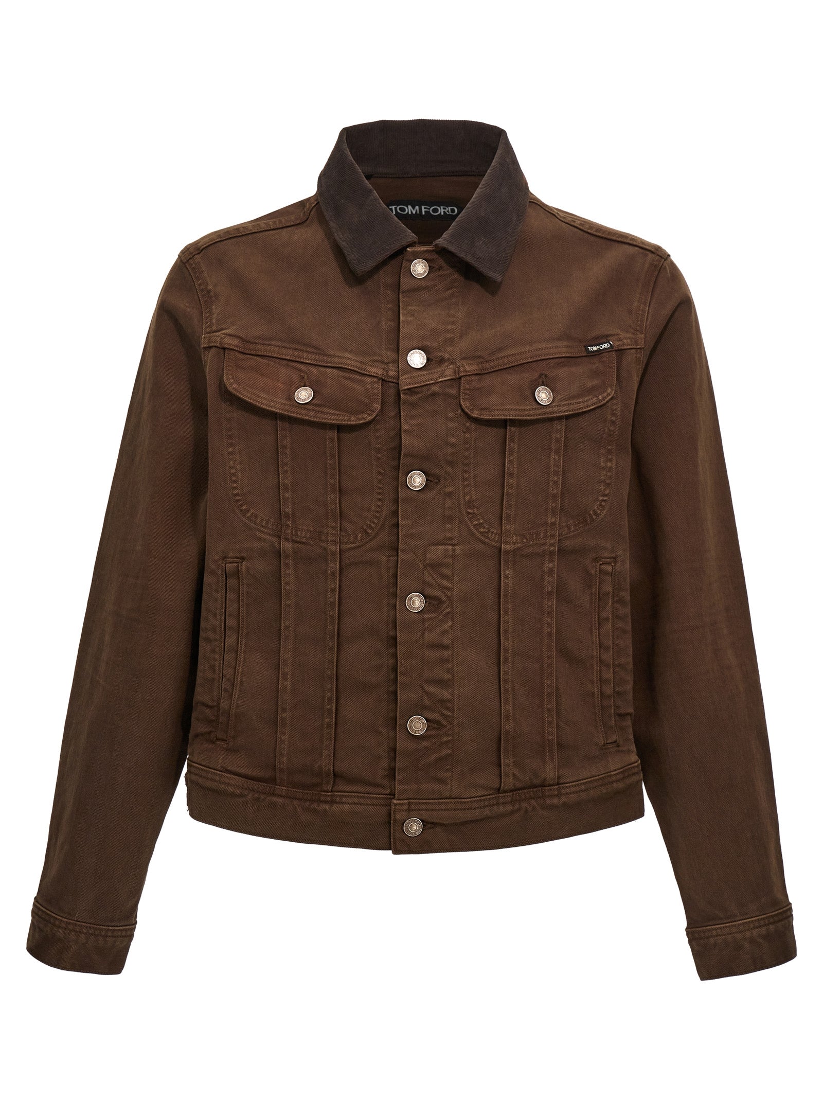 Tom Ford-Denim Jacket Giacche Marrone-Uomo