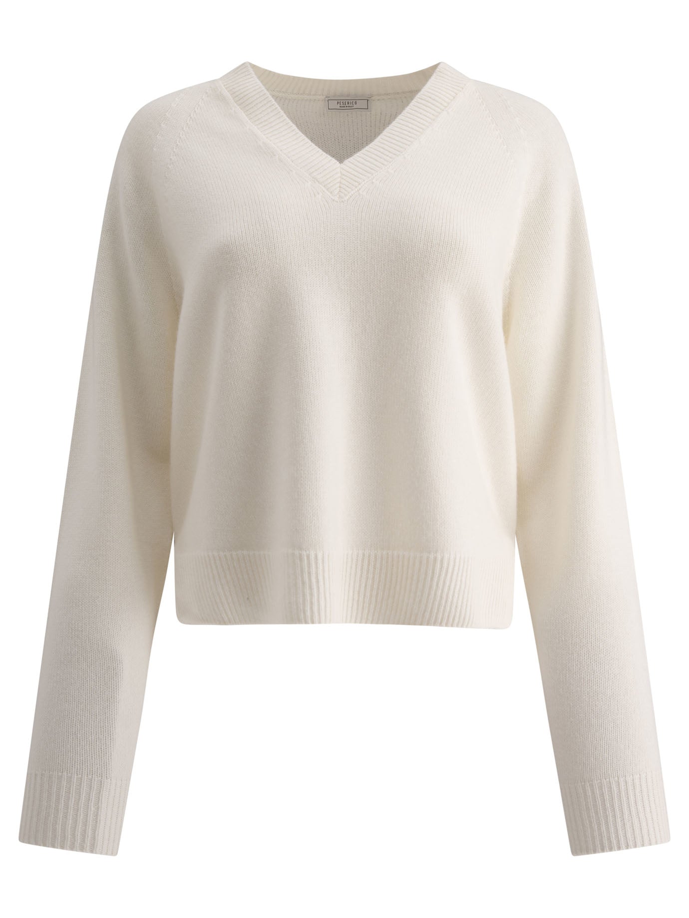 Peserico-Sweater With Punto Luce Knitwear Bianco-Donna