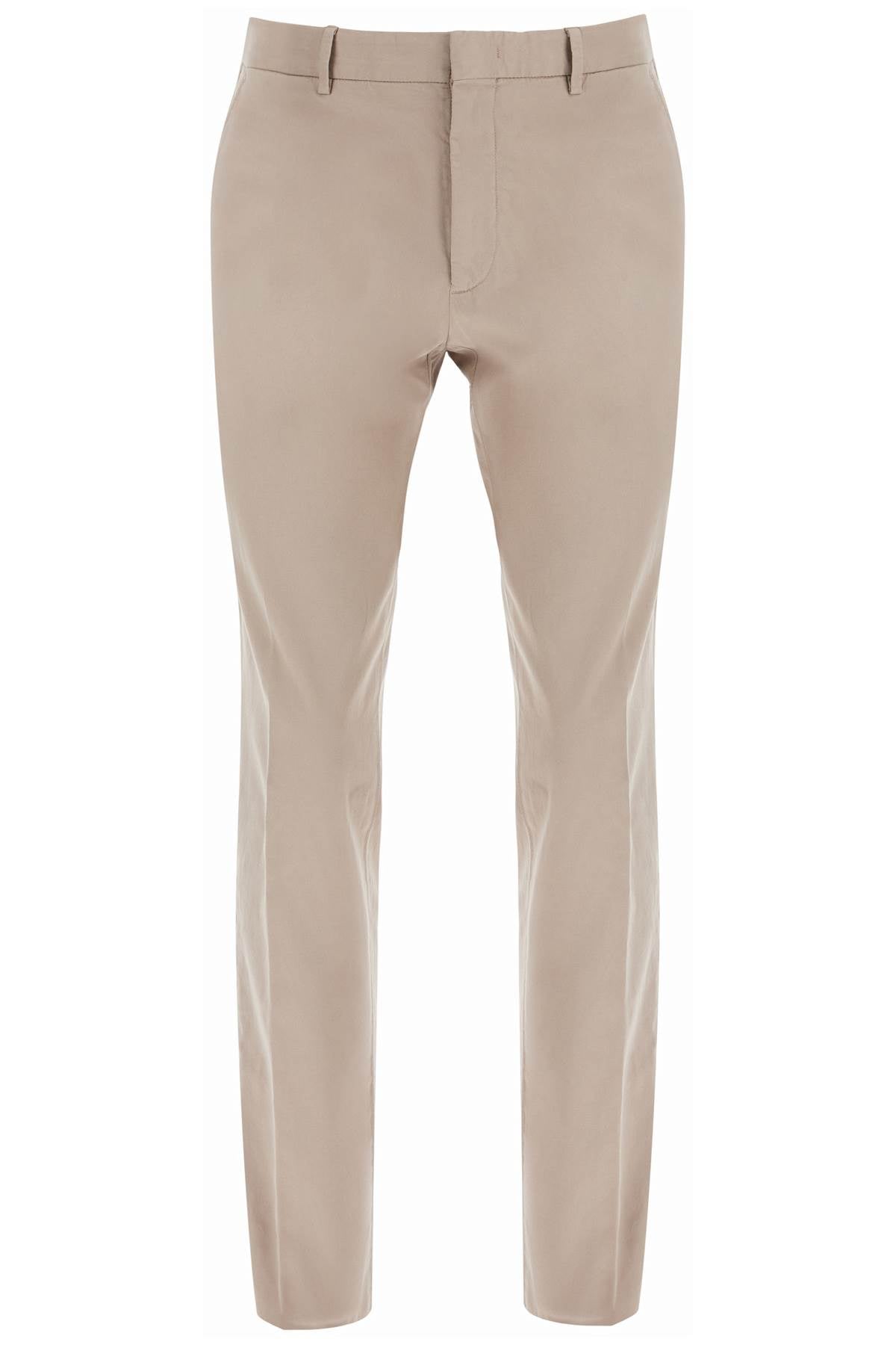 Zegna-Pantaloni In Cotone Stretch-Uomo