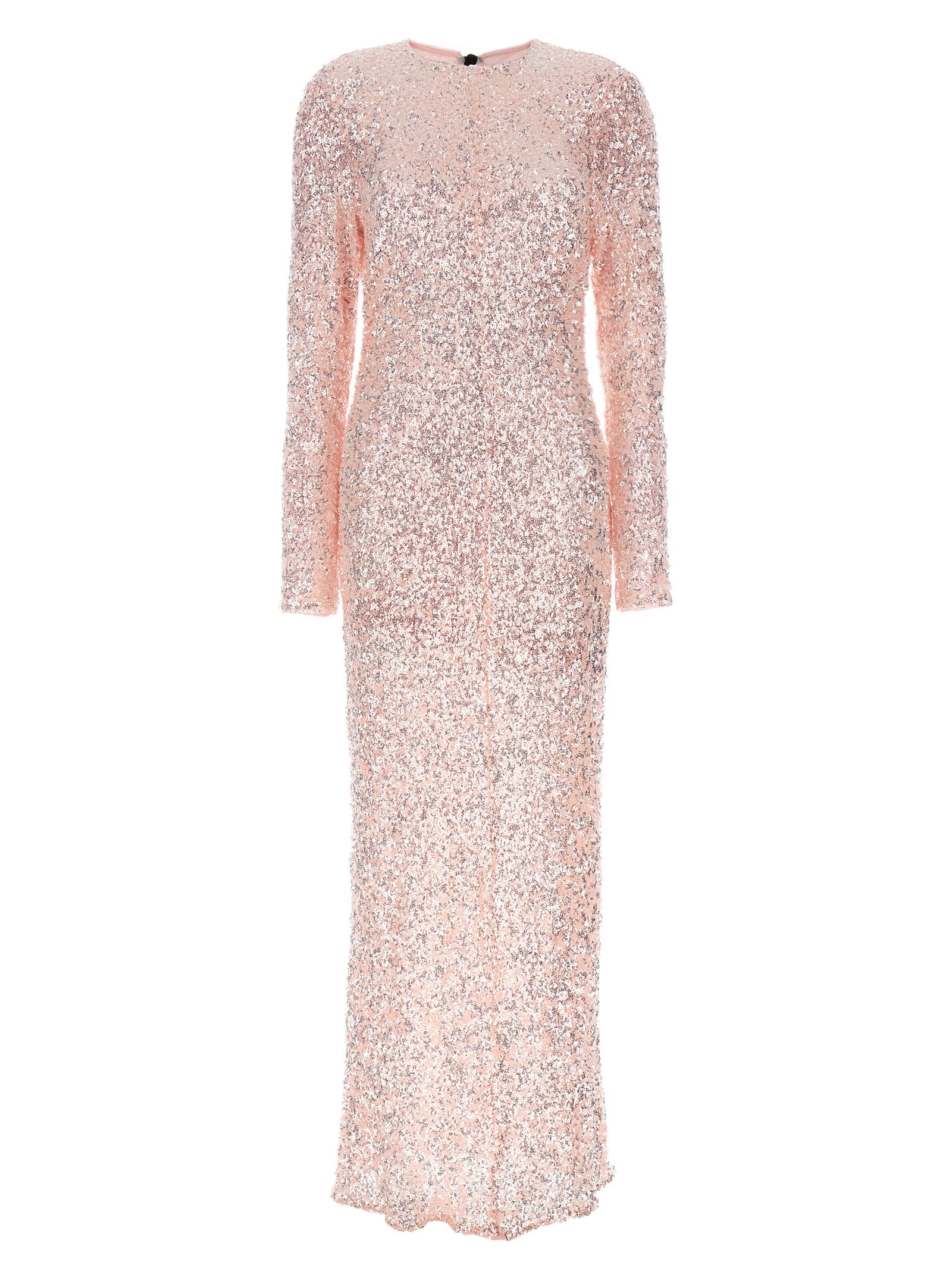 Ganni-Sequin Long Dress Abiti Rosa-Donna