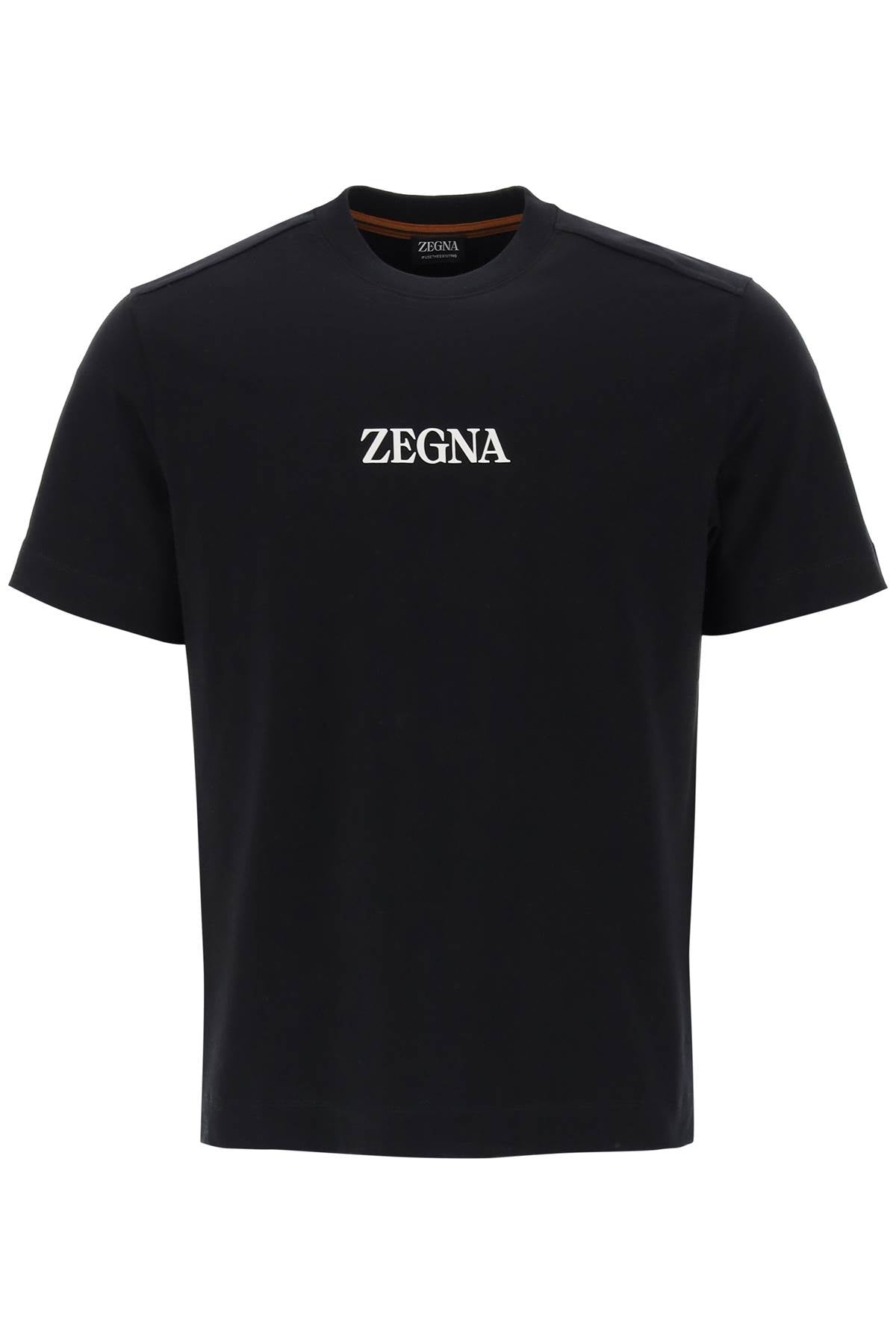 Zegna-T Shirt Con Logo Gommato-Uomo