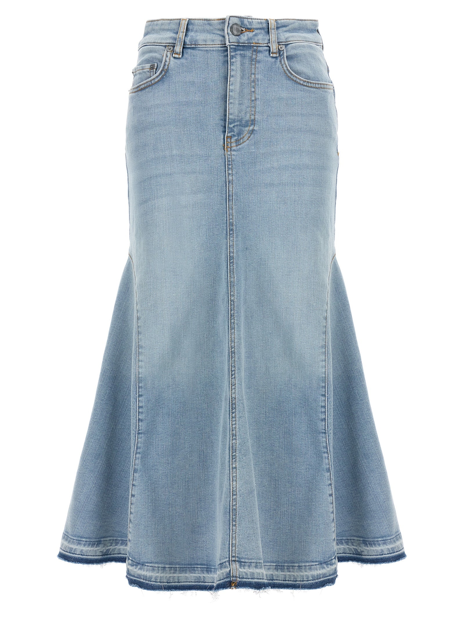 Ganni-Denim Skirt Gonne Celeste-Donna