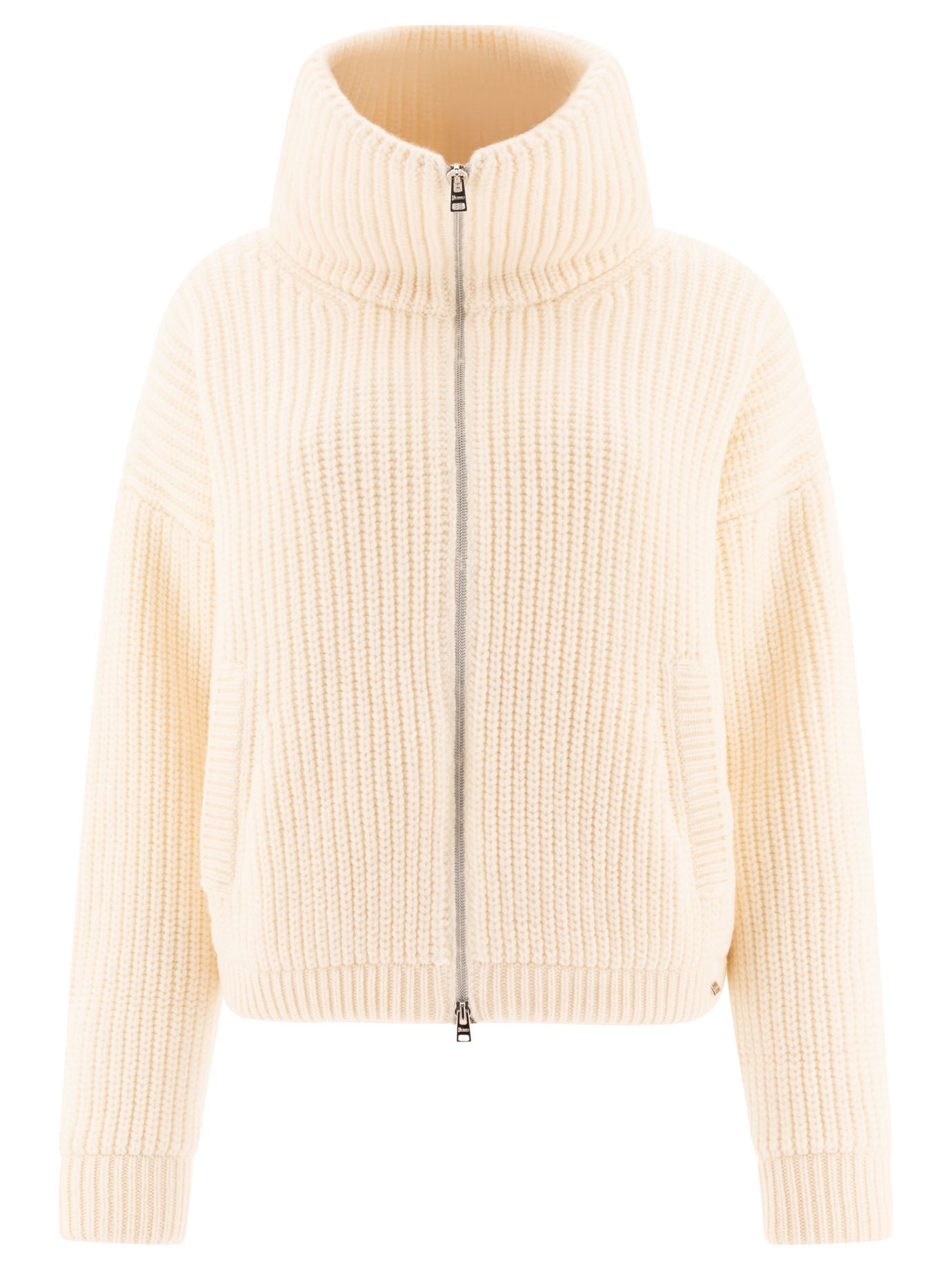 Herno-Resort Cardigan In Infinity Knitwear Bianco-Donna