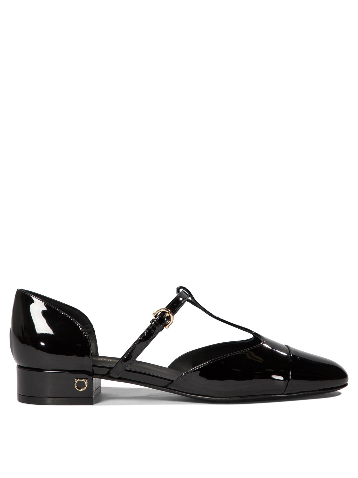 Ferragamo-Linette Ballerinas Nero-Donna