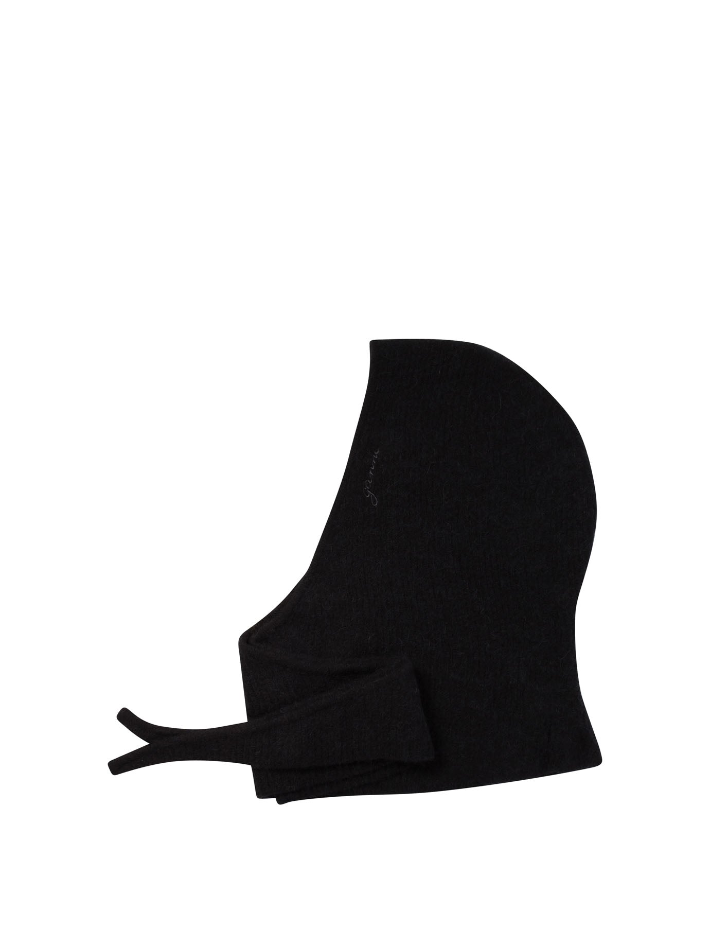 Ganni-Wool Balaclava Cappelli Nero-Donna