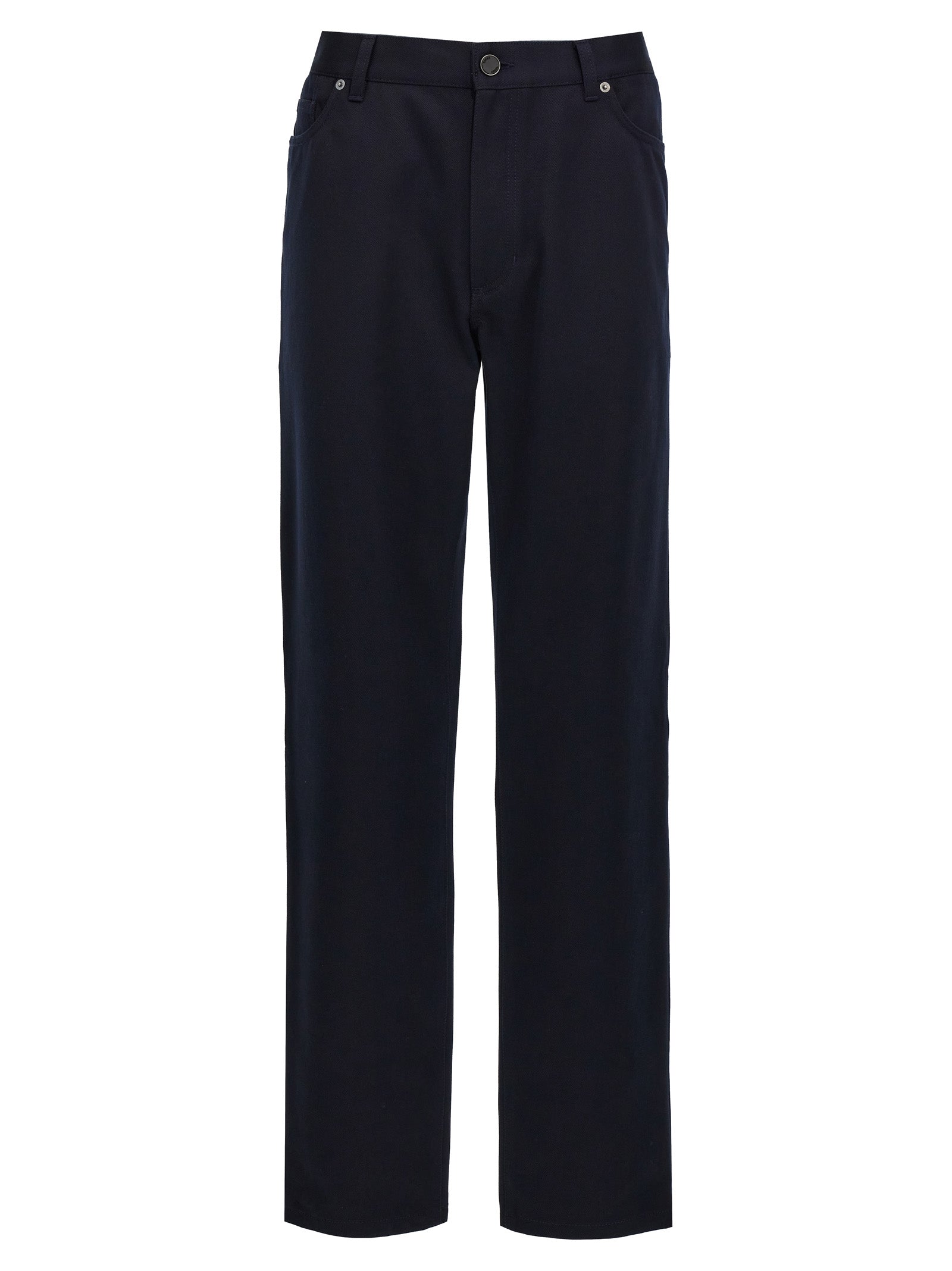 Zegna-Canvas Pantaloni Blu-Uomo