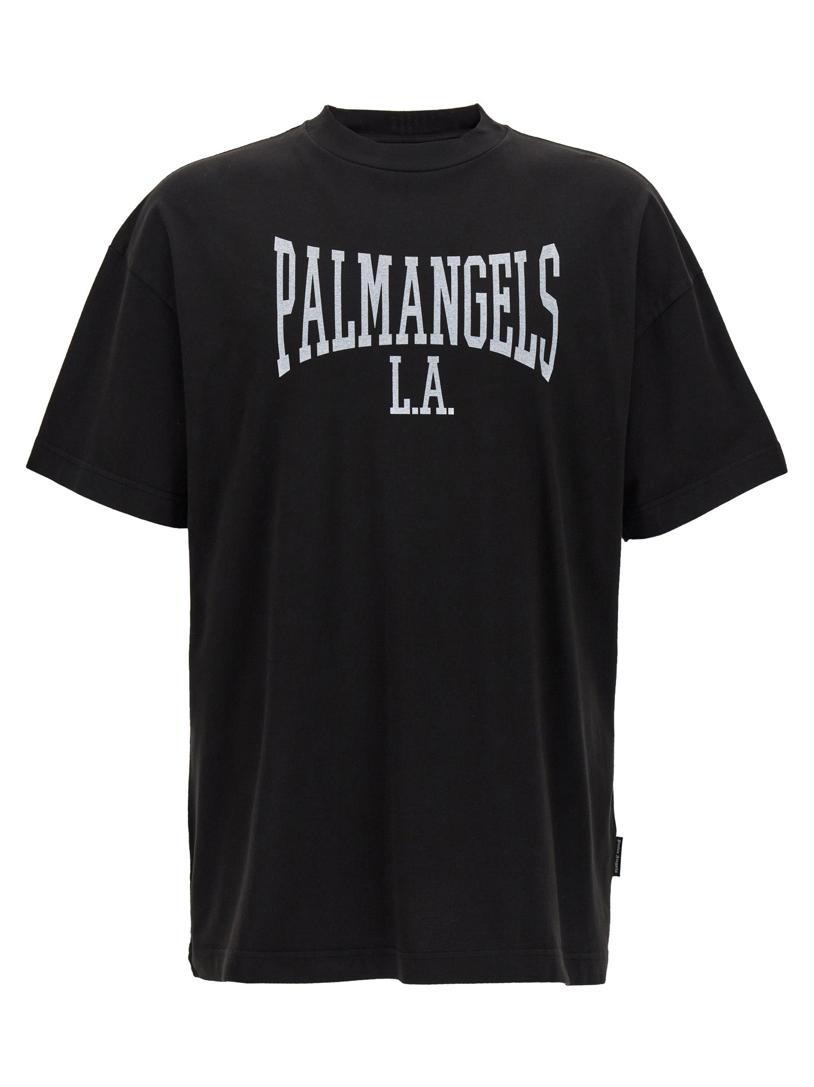 Palm Angels-College Classic T Shirt Bianco/Nero-Uomo