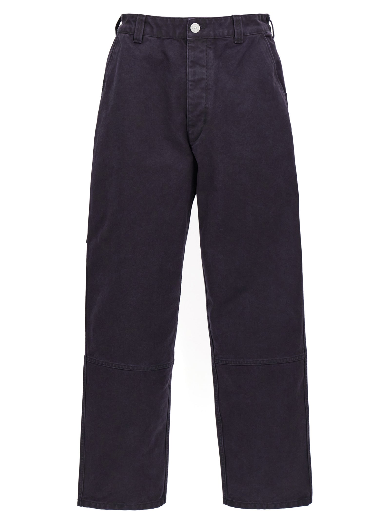 Stone Island-Logo Embroidery Pantaloni Blu-Uomo