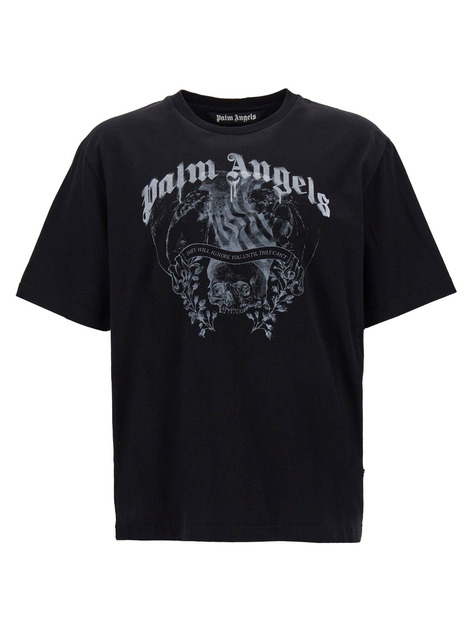 Palm Angels-Statement Pencil Classic T Shirt Nero-Uomo