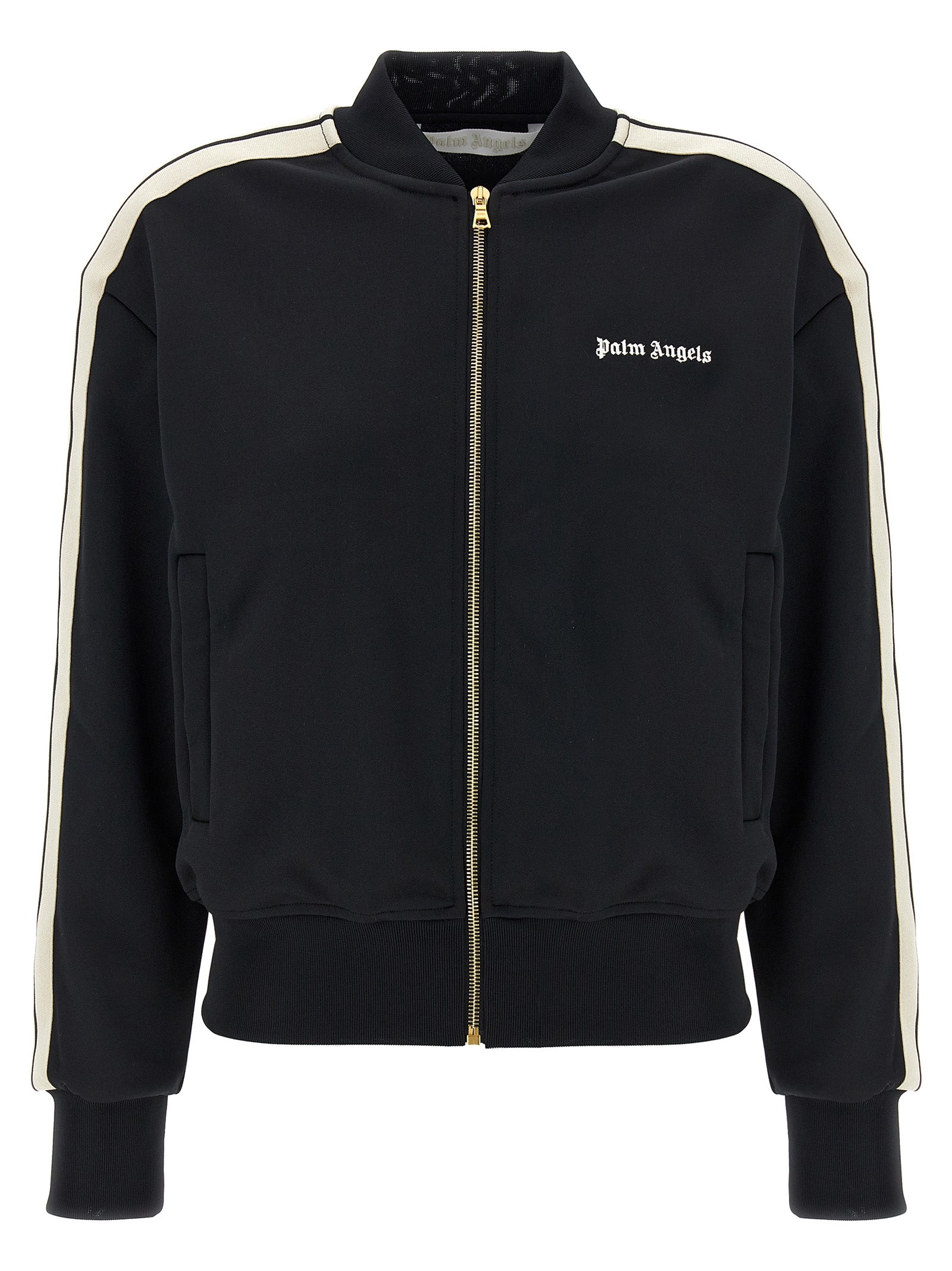 Palm Angels-Classic Logo Track Bomber Felpe Bianco/Nero-Donna