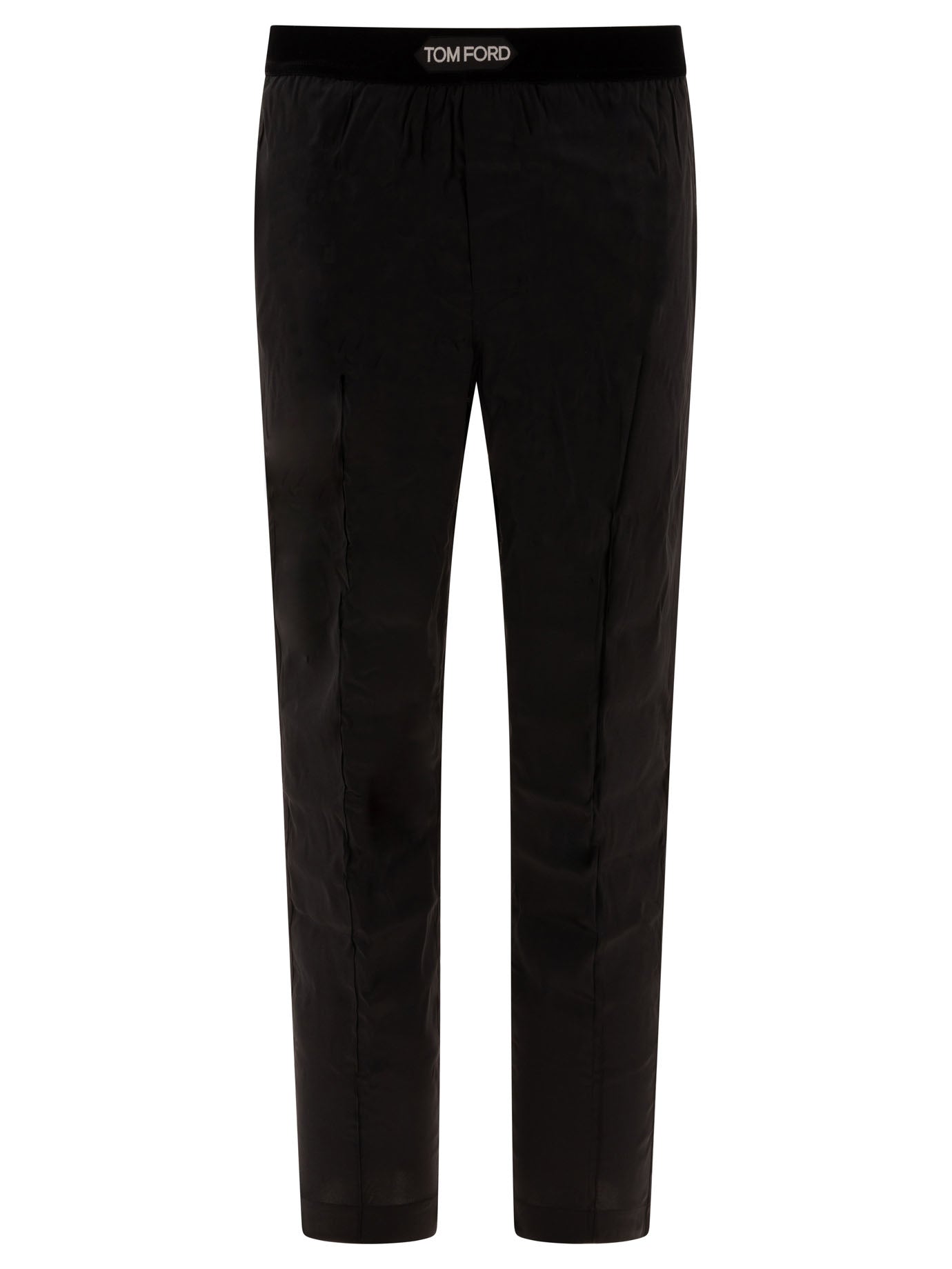 Tom Ford-Silk Pyjamas Trousers Underwear Nero-Uomo