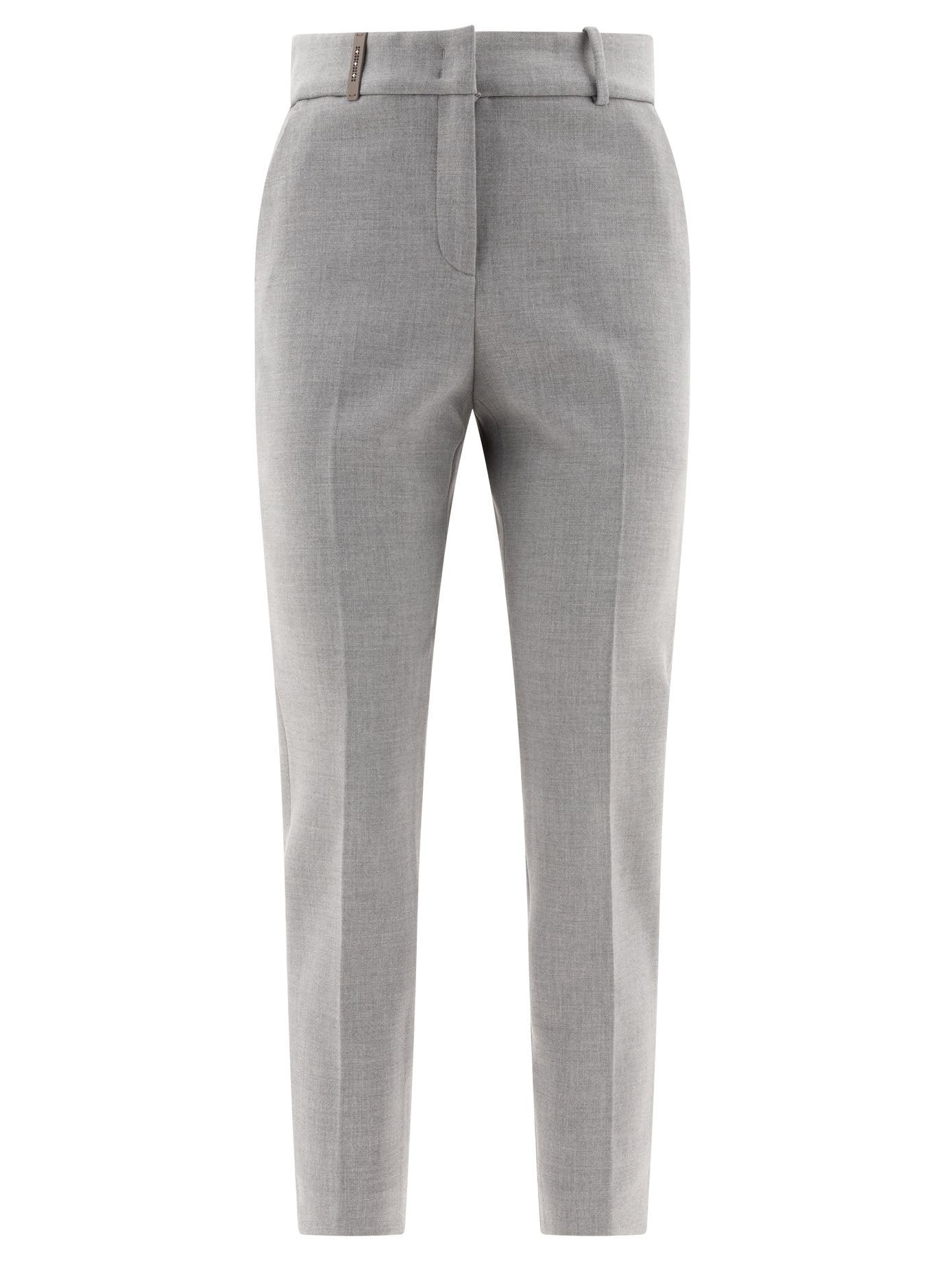 Peserico-Tailored Trousers Grey-Donna