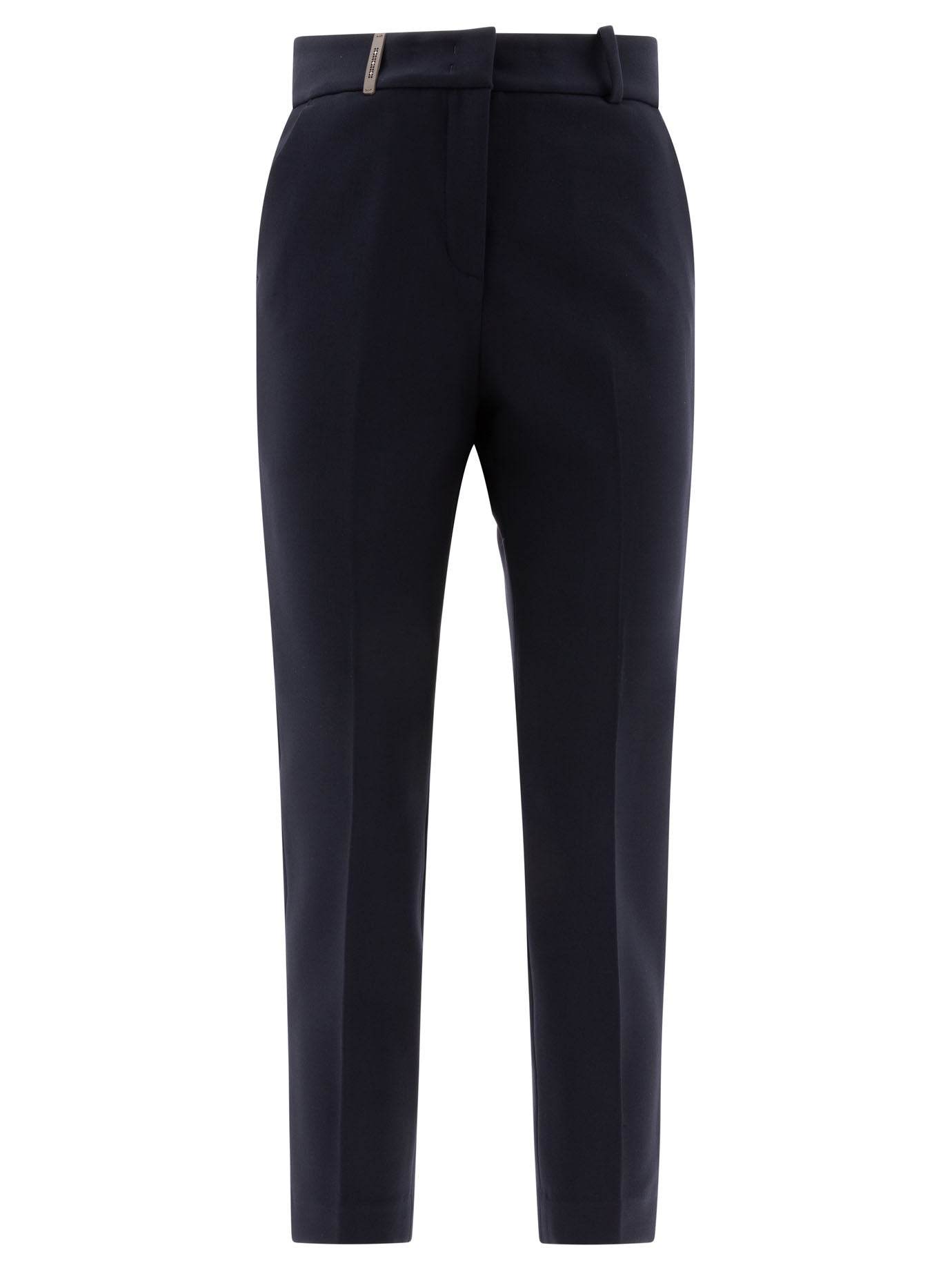 Peserico-Tailored Trousers Blu-Donna