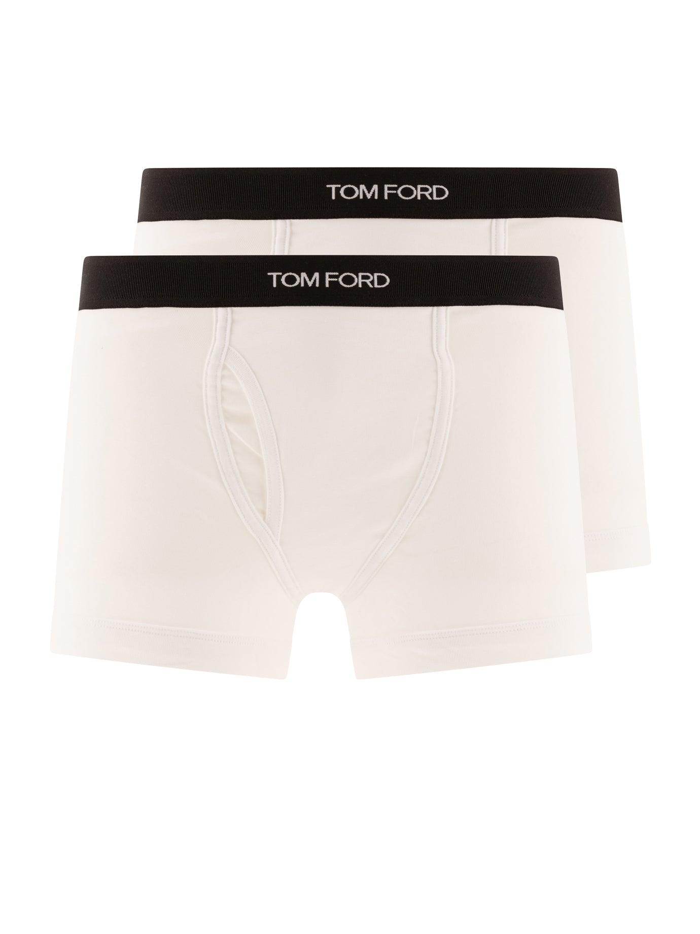 Tom Ford-2-Pack Boxer With Logo Underwear Bianco-Uomo