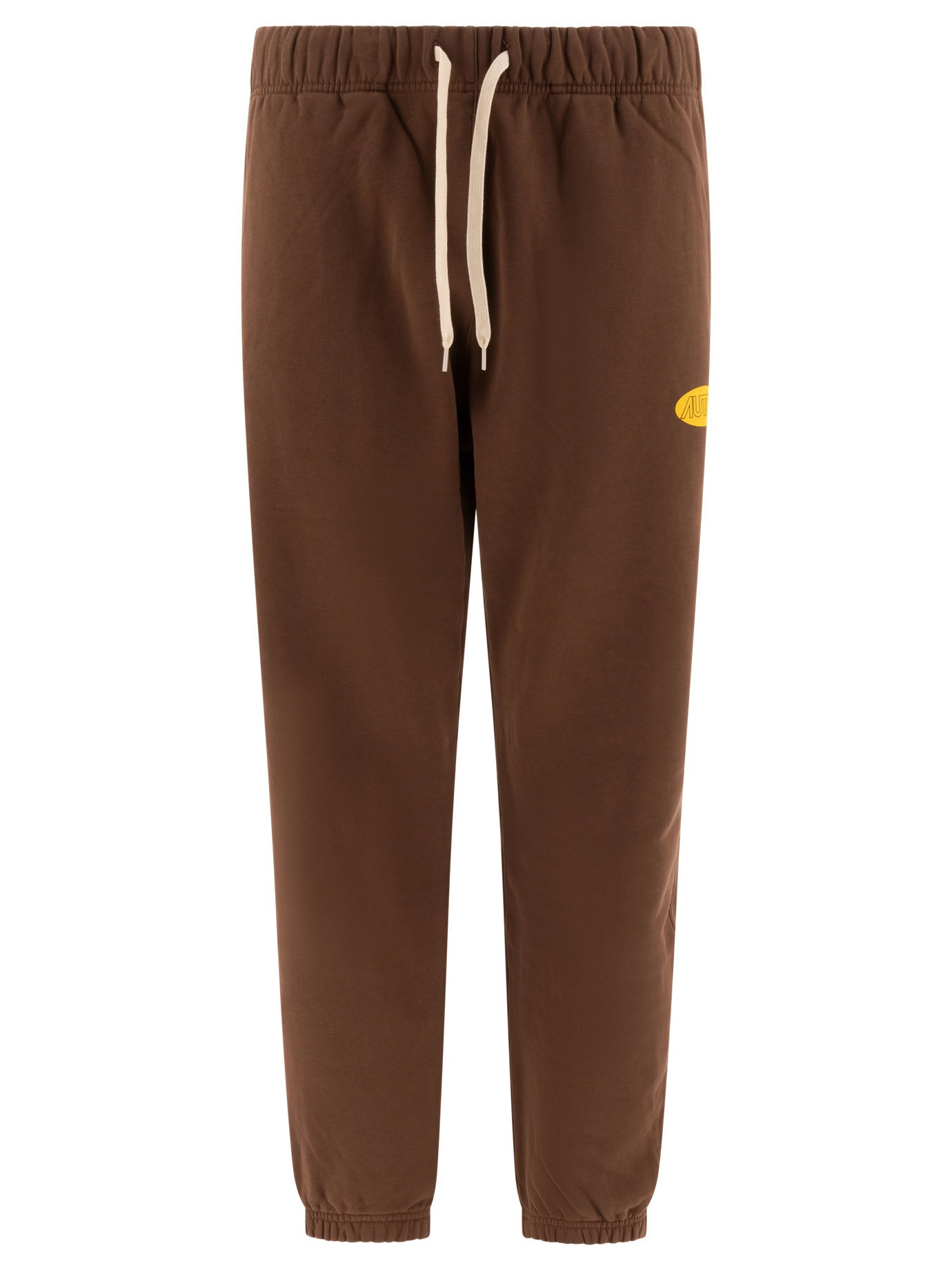 Autry-Joggers With Logo Trousers Marrone-Uomo