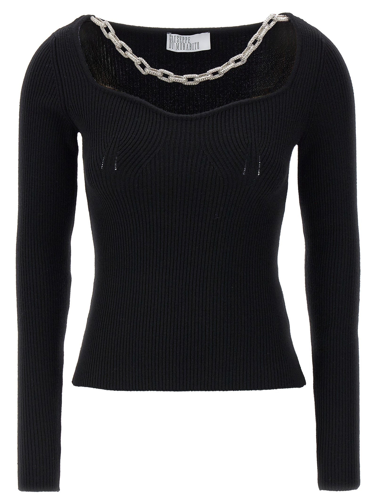 Giuseppe Di Morabito-Jewel Chain Sweater Maglioni Nero-Donna