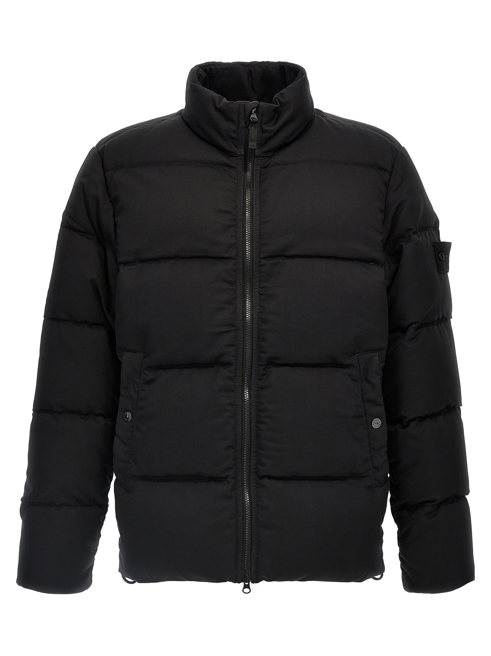 Stone Island-Twill Wool Down-Tc Ghost Piece Giacche Nero-Uomo