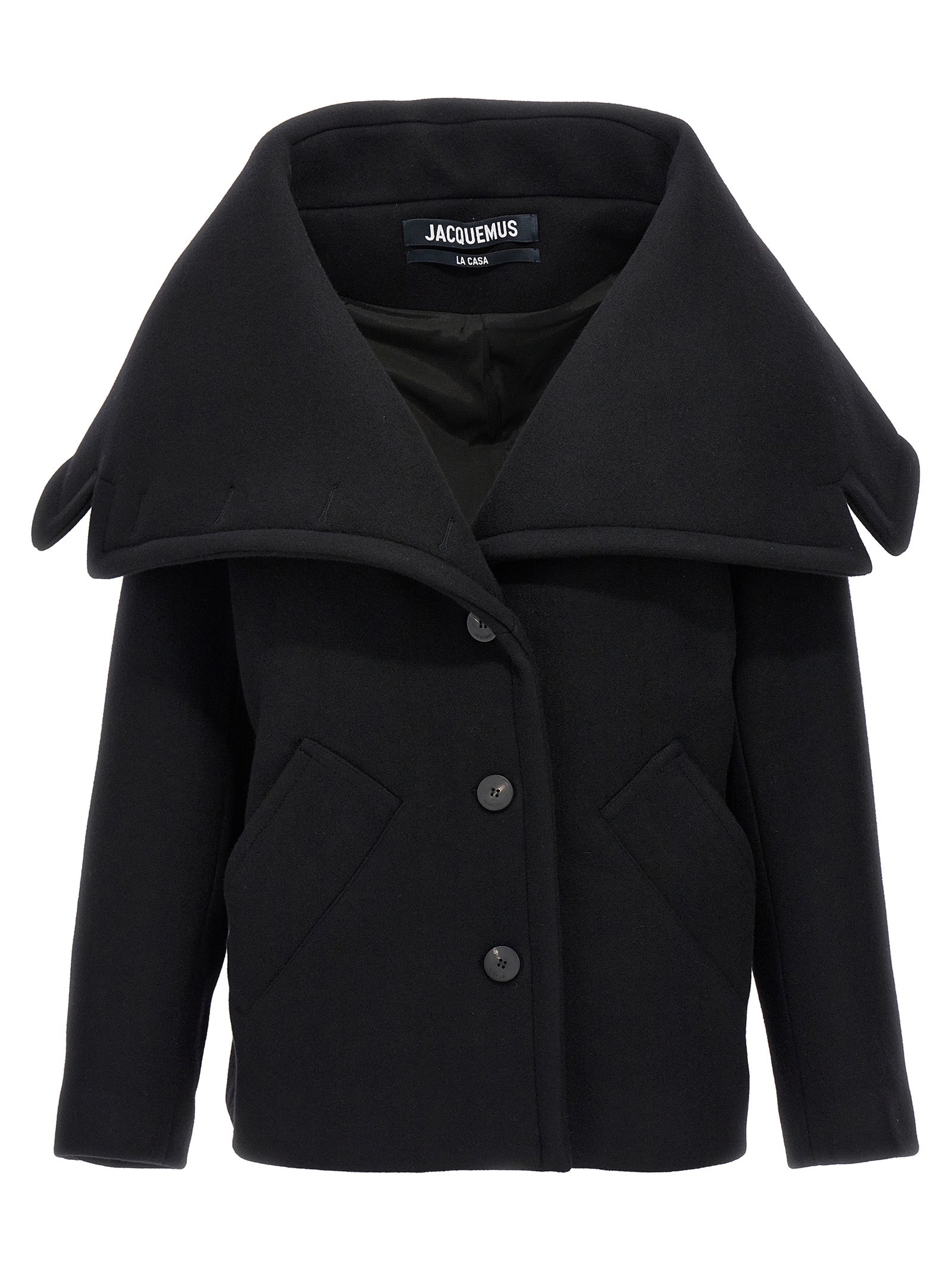 Jacquemus-Le Caban Caruso Trench E Impermeabili Nero-Donna