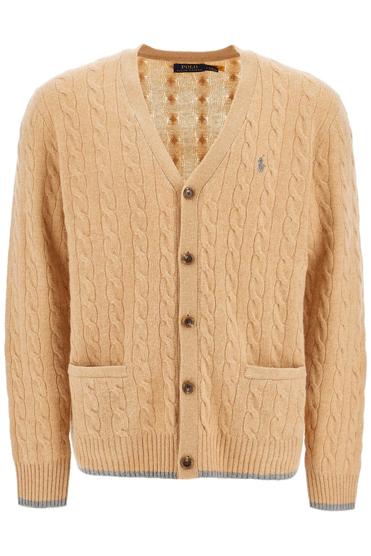 Polo Ralph Lauren-Cardigan A Trecce In Lana E Cashmere-Uomo