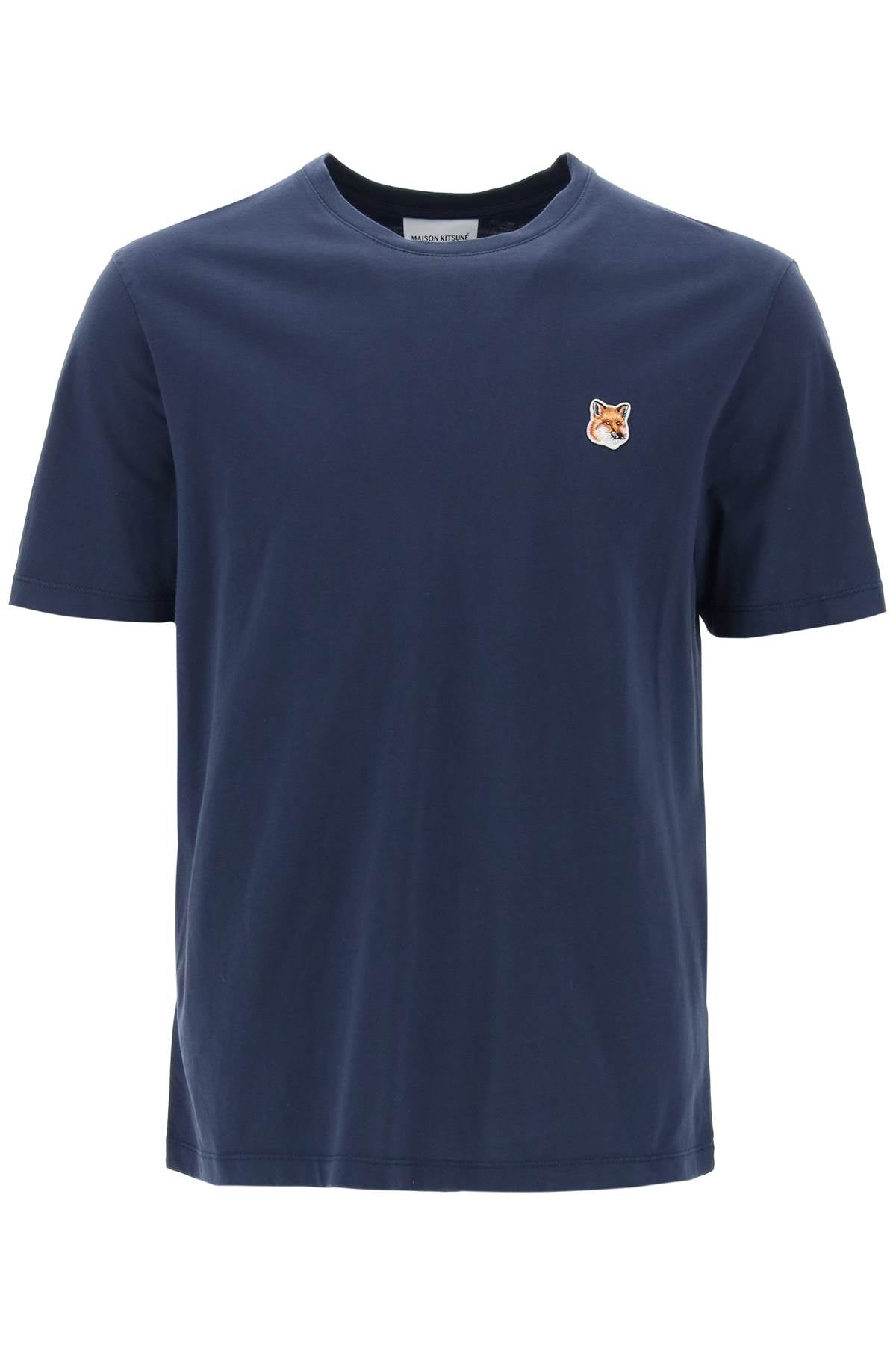 Maison Kitsune-T Shirt In Jersey Con Patch Fox Head-Uomo