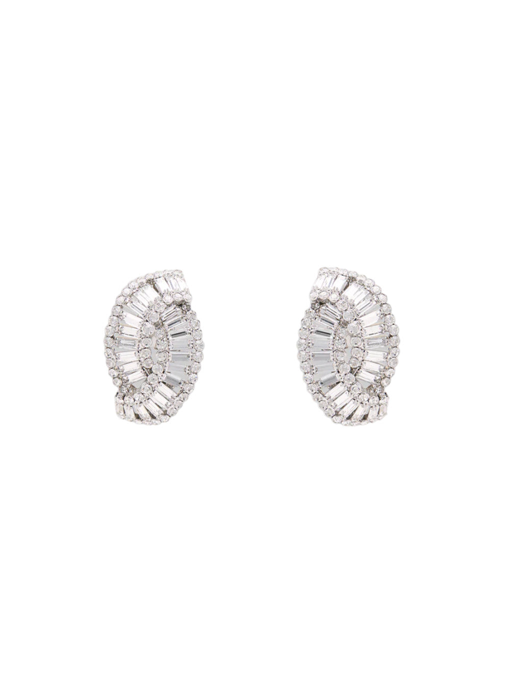 Alessandra Rich-Crystal shell earrings-Donna