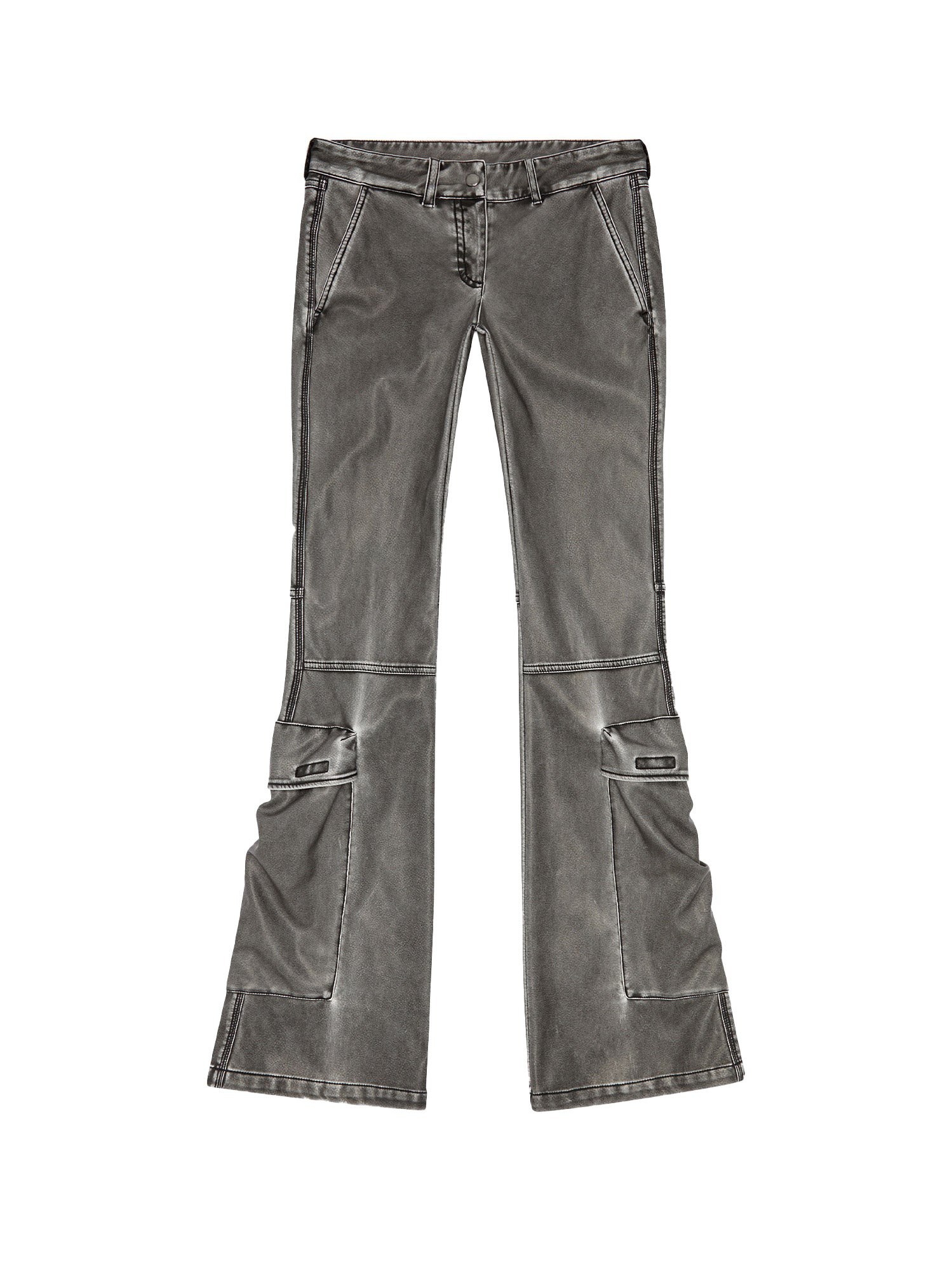 Diesel-Pantalone in tessuto tecnico con effetto vintage-Donna