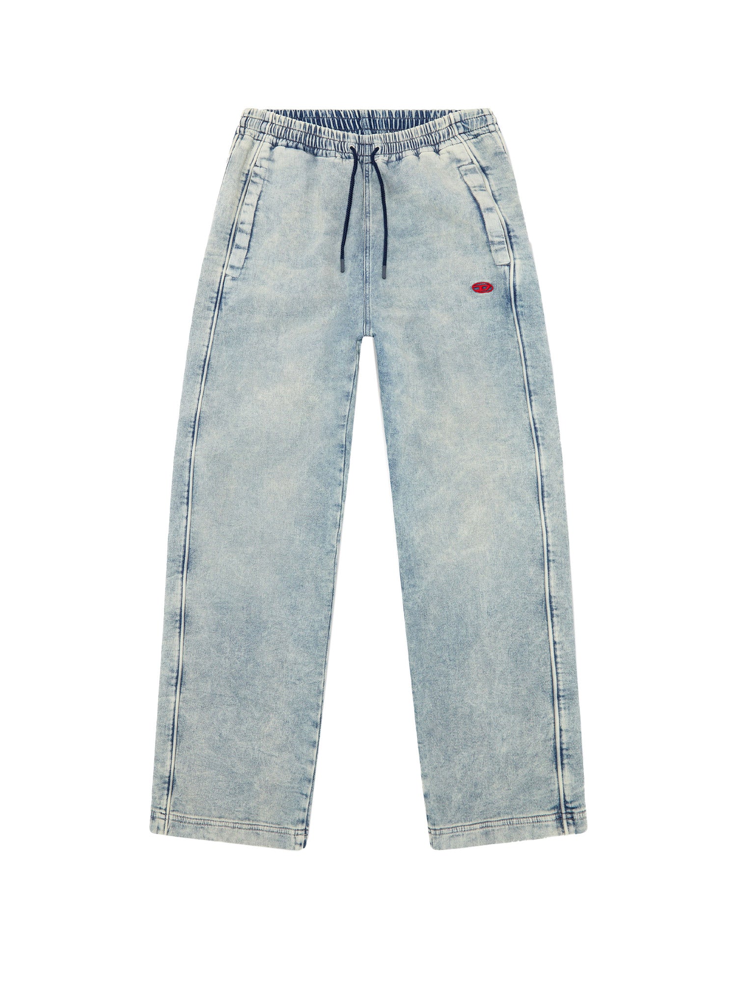 Diesel-Jeans in cotone con logo Oval-D ricamato-Uomo