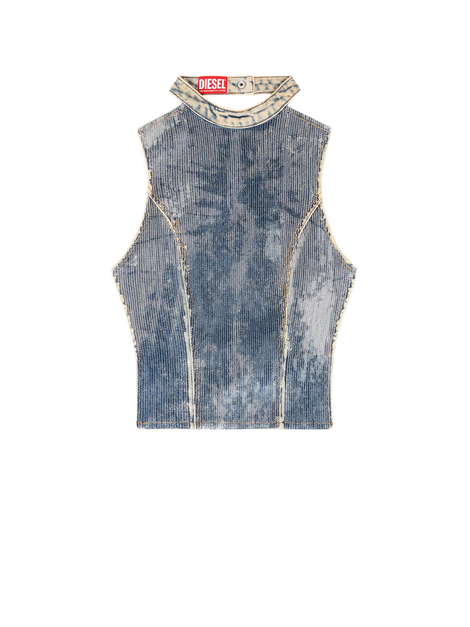 Diesel-Top in cotone con paillettes-Donna