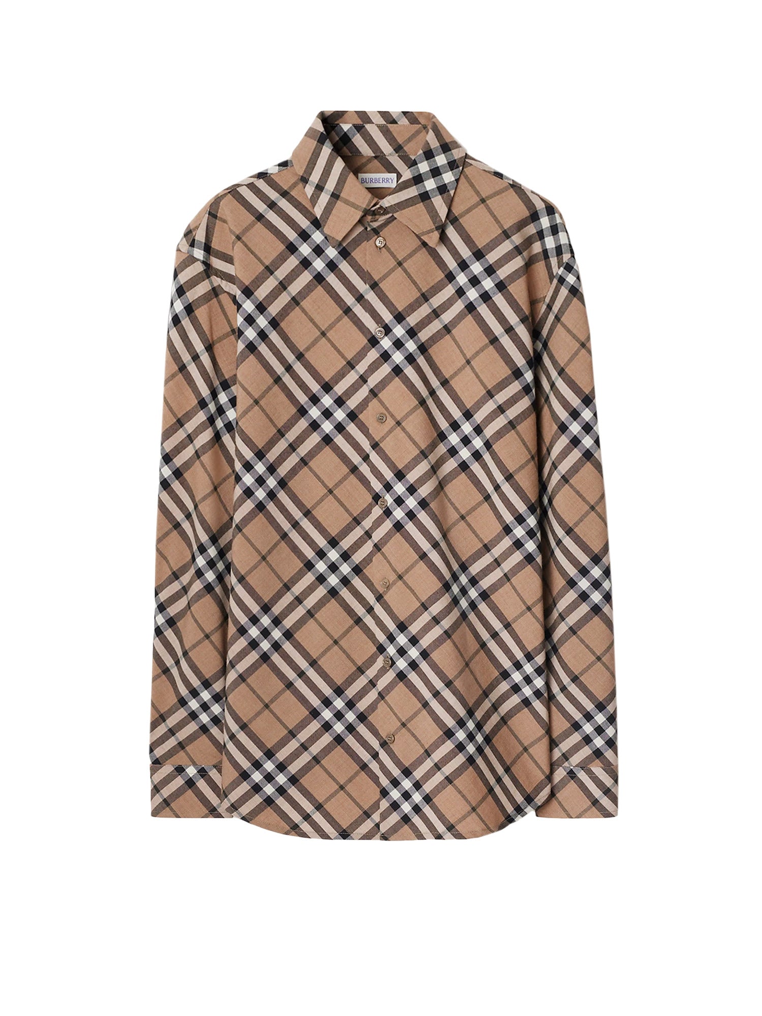 Burberry-Camicia Check in misto lana-Donna