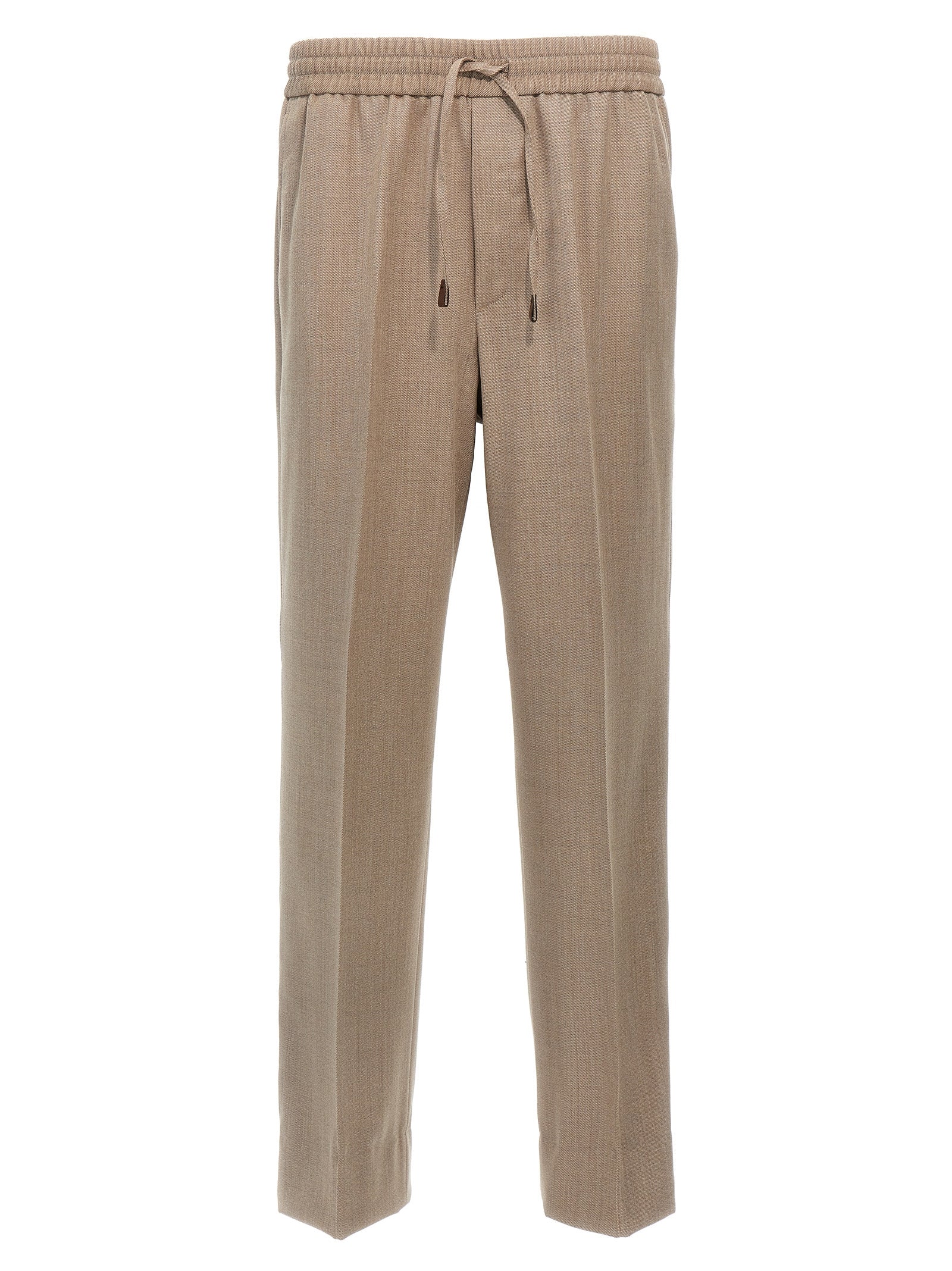 Brioni-Asolo Pantaloni Beige-Uomo