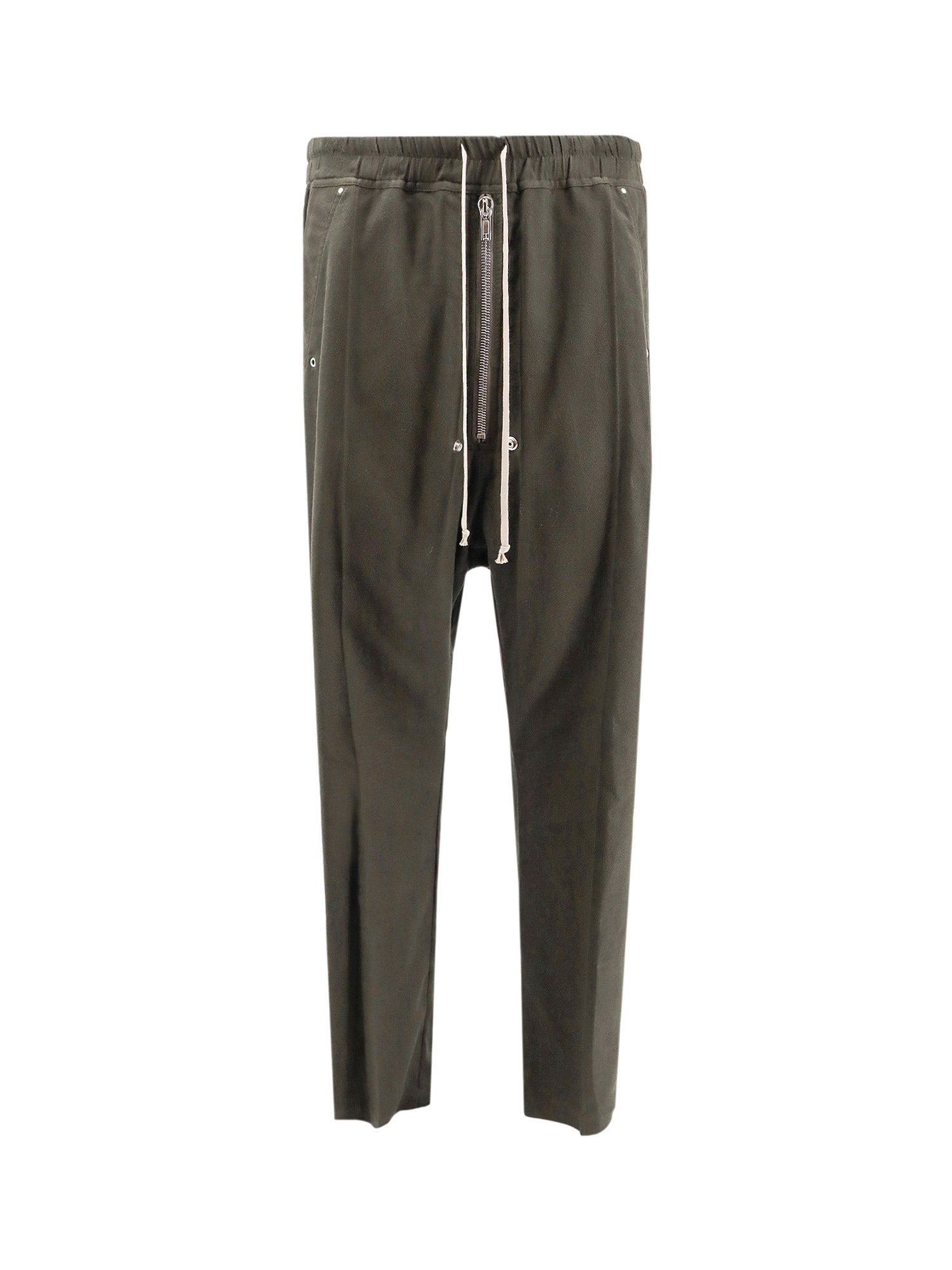 Rick Owens-Pantalone in cotone organico con dettagli in metallo-Uomo