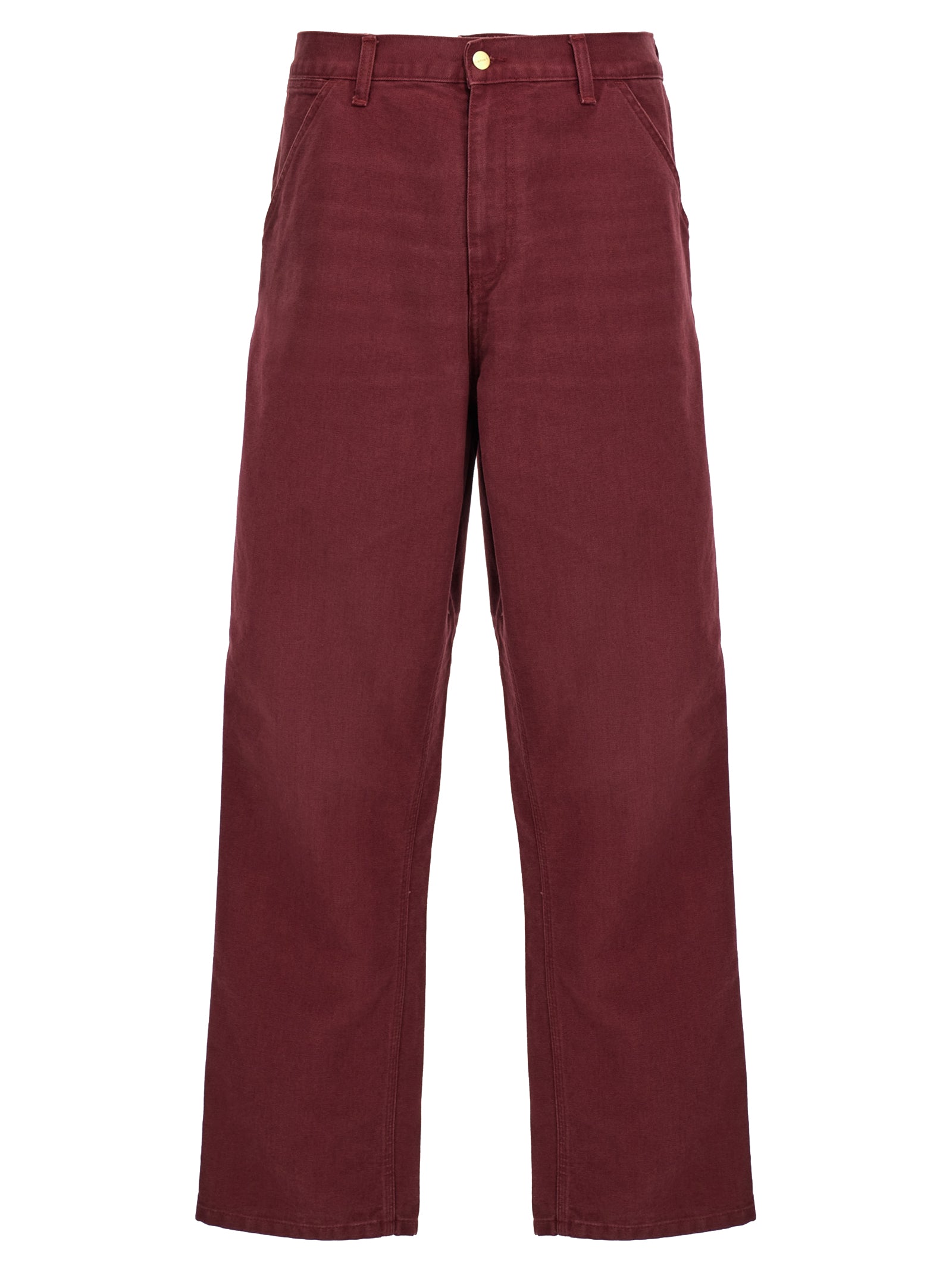 Carhartt Wip-Single Knee Pantaloni Bordeaux-Uomo