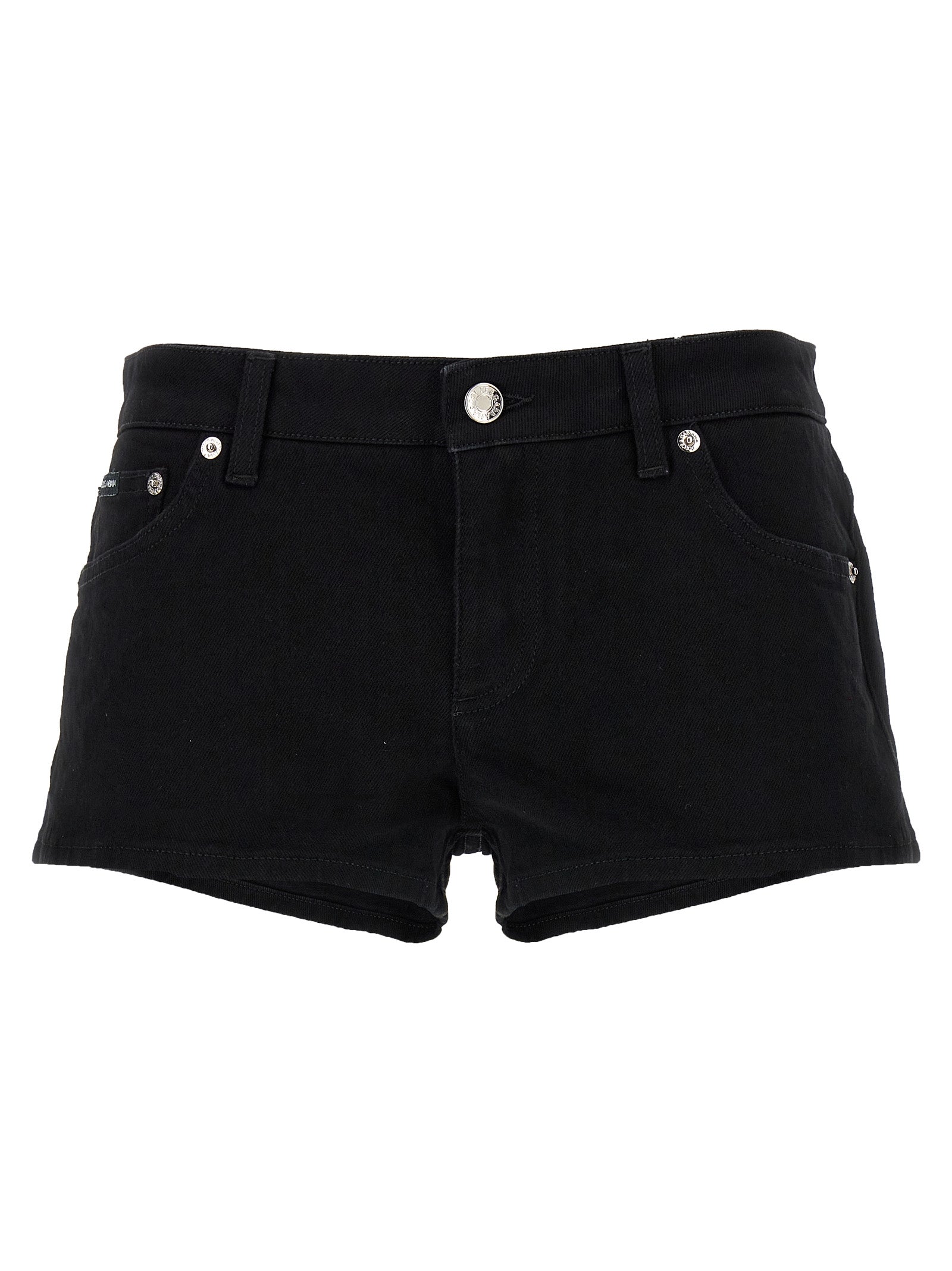 Dolce & Gabbana-5-Pocket Shorts Bermuda, Short Nero-Donna