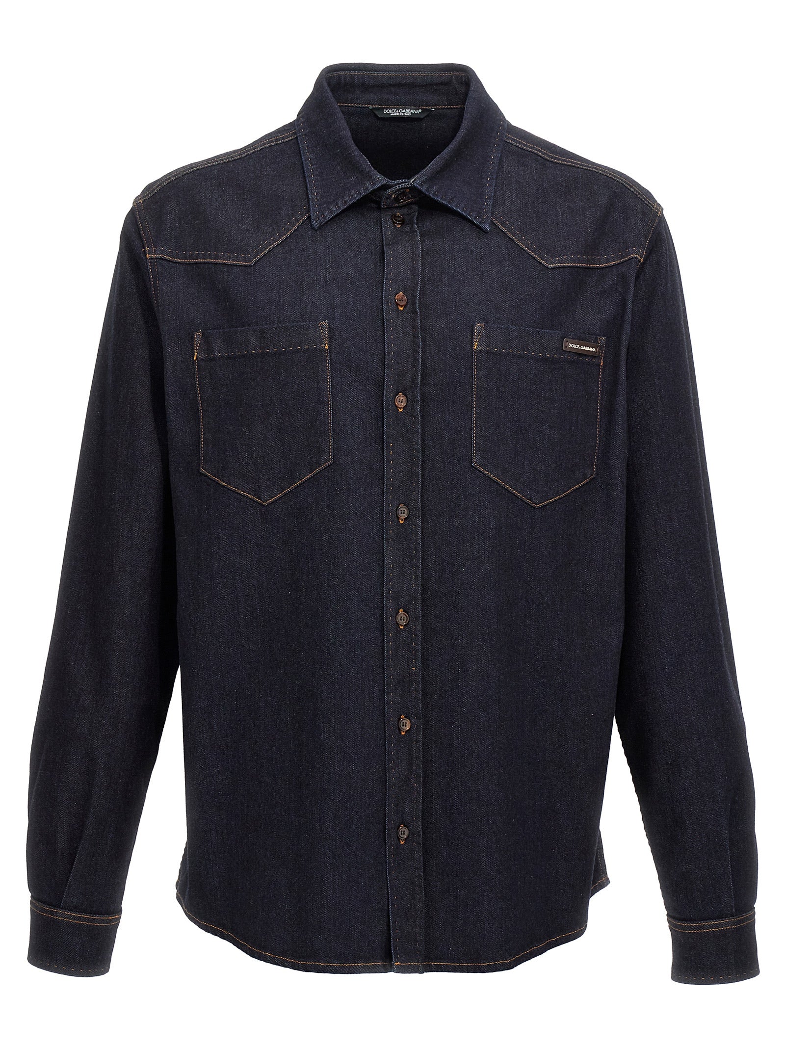 Dolce & Gabbana-Denim Shirt Camicie Multicolor-Uomo