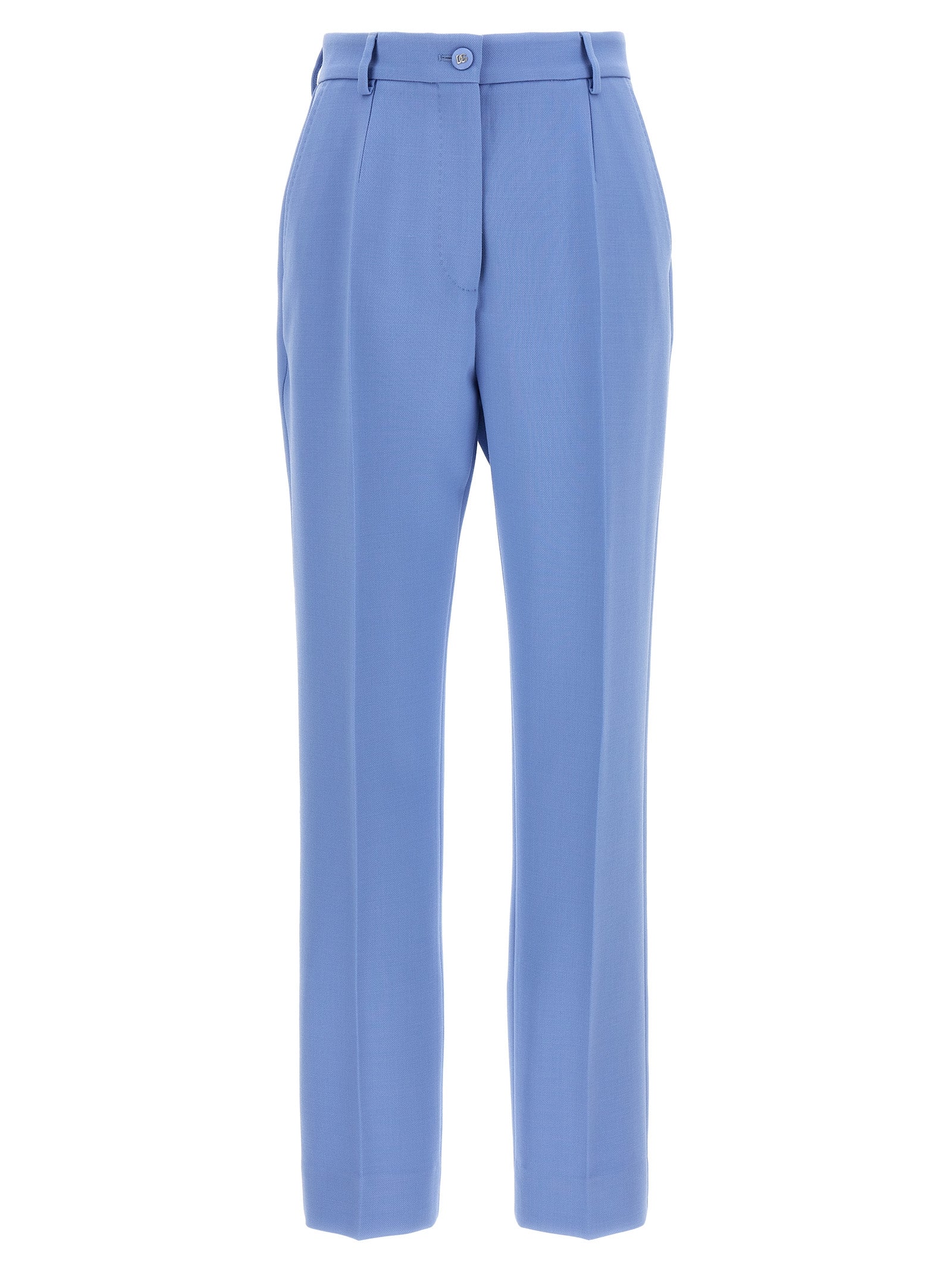 Dolce & Gabbana-Tailored Trousers Pantaloni Celeste-Donna