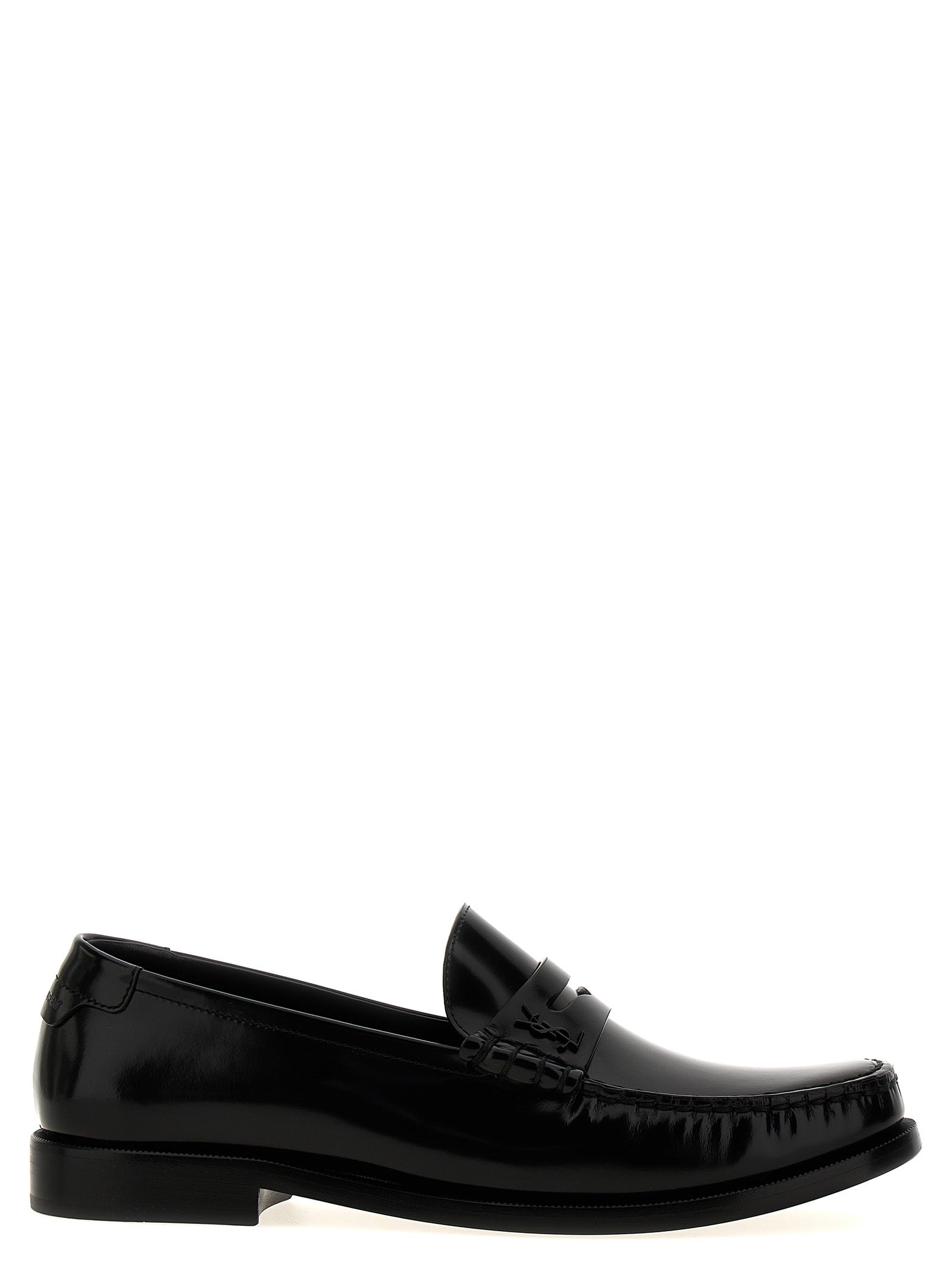 Saint Laurent-Monogramma Mocassini Nero-Donna