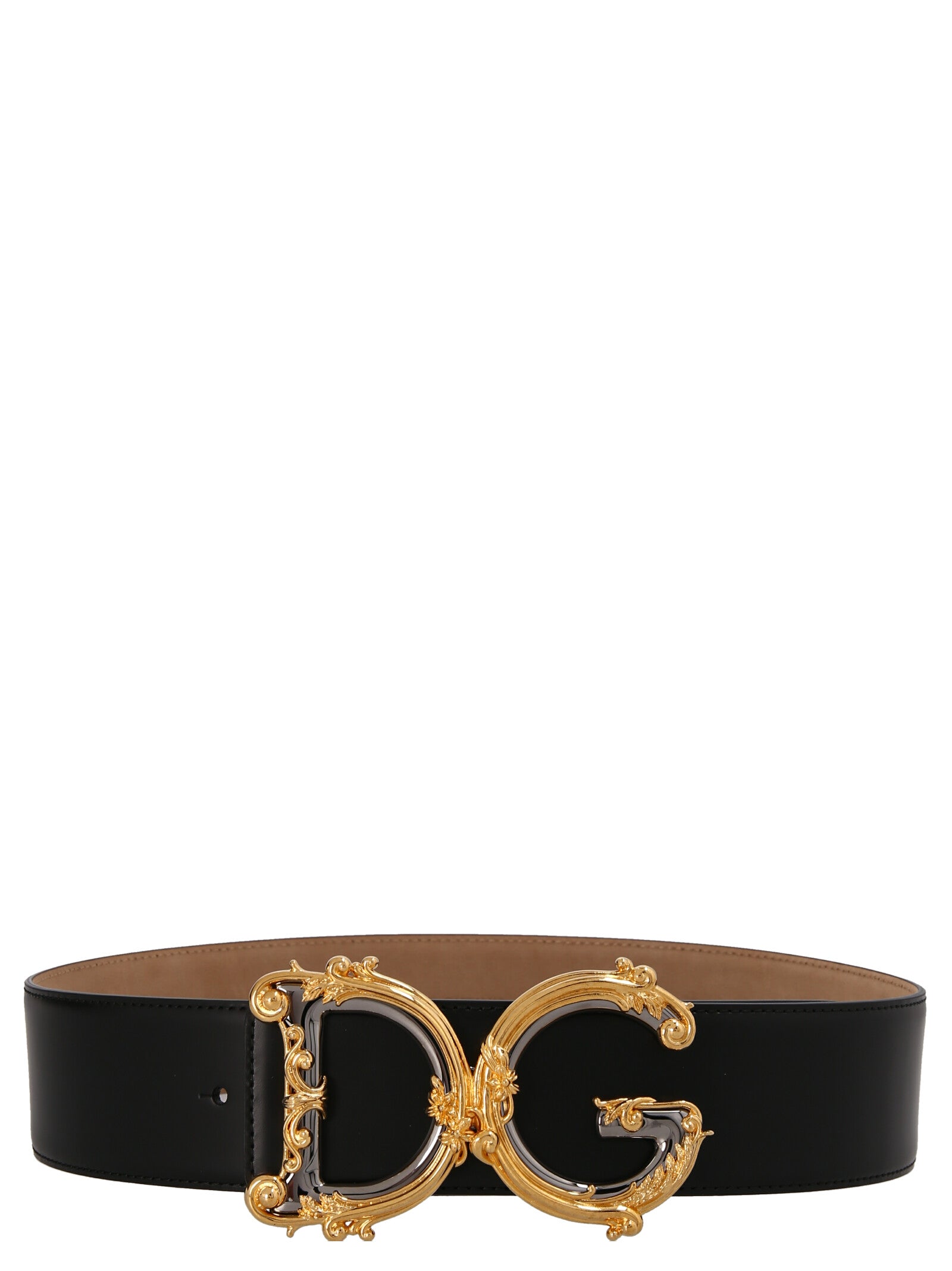 Dolce & Gabbana-Dg Barocco Cinture Nero-Donna